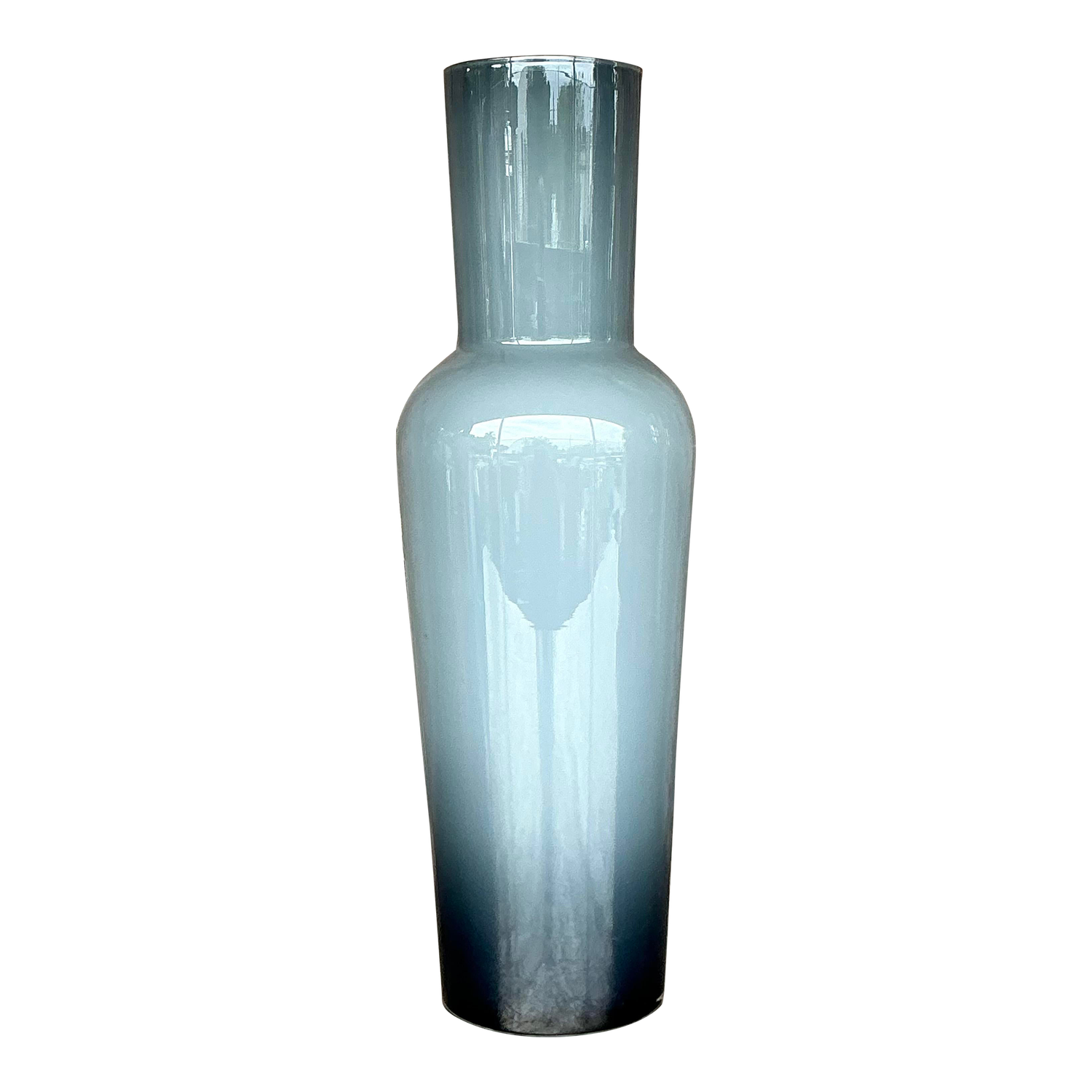 Vintage Contemporary Art Glass Ombre Tall Vase - Detail view