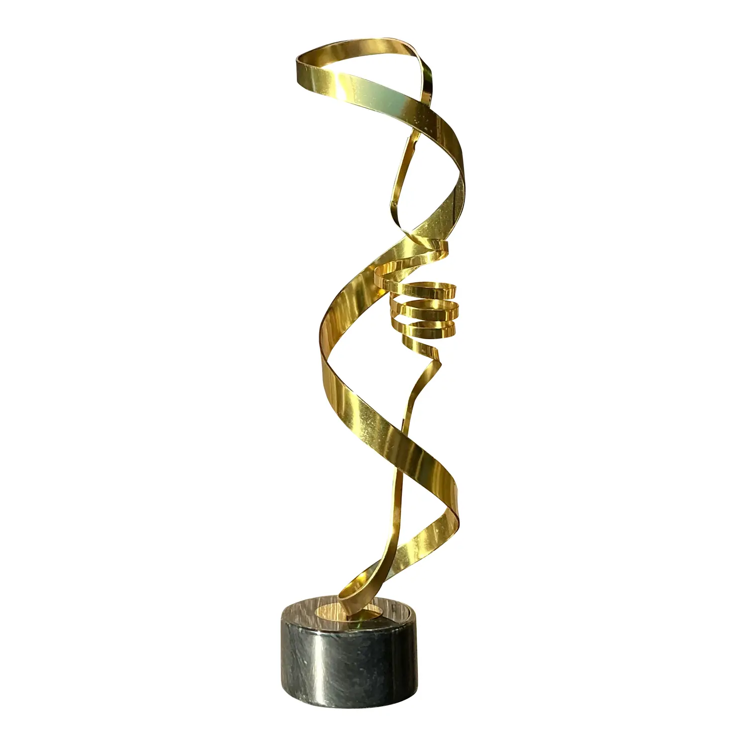 Vintage Contemporary Curtis Jere Brass Sculpture