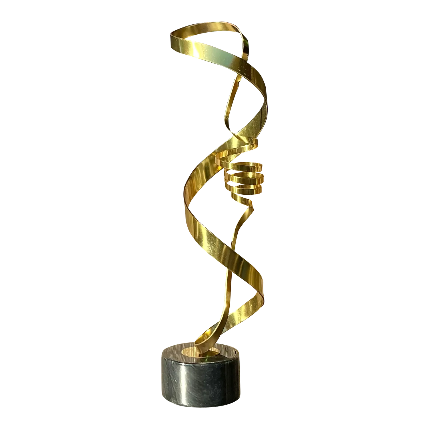 Vintage Contemporary Curtis Jere Brass Sculpture - Detail view