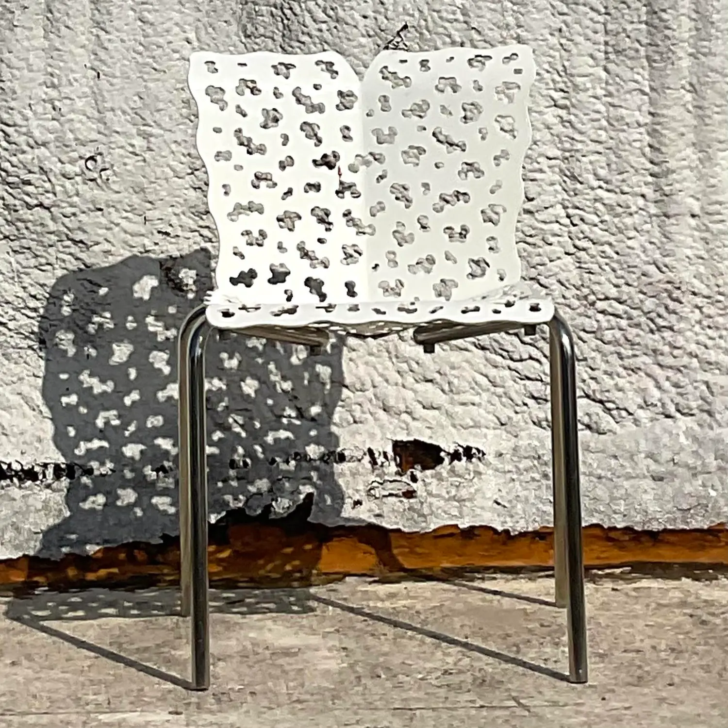 Vintage Contemporary Cutout Topiary Chair After Richard Schultz - Side view