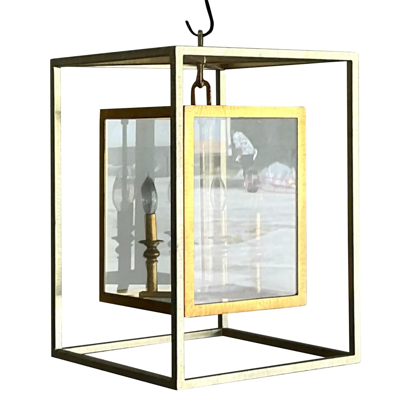 Vintage Contemporary Double Frame Lantern - Detail view