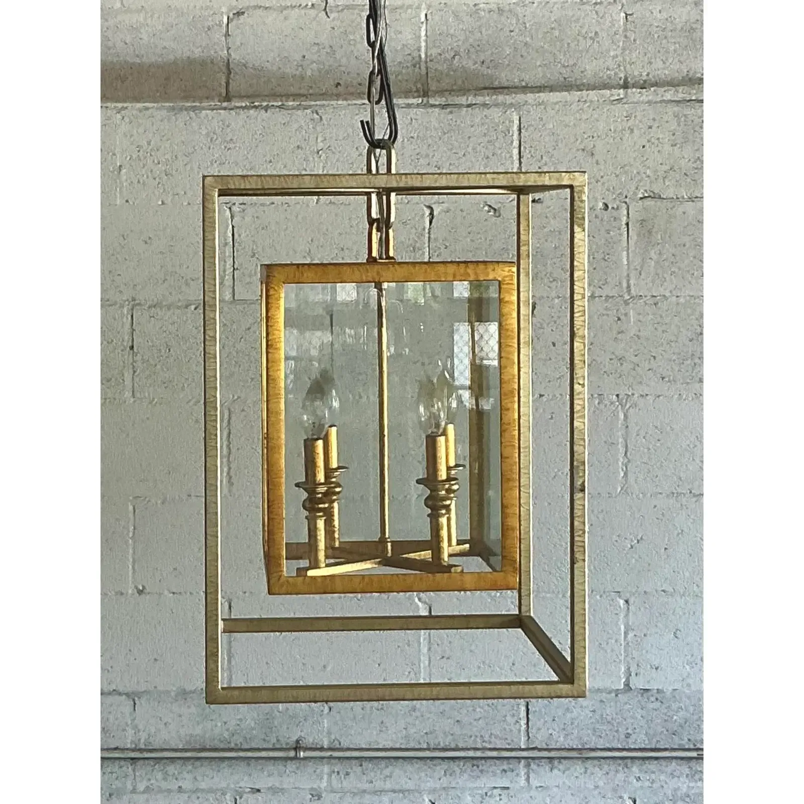Vintage Contemporary Double Frame Lantern - Back view