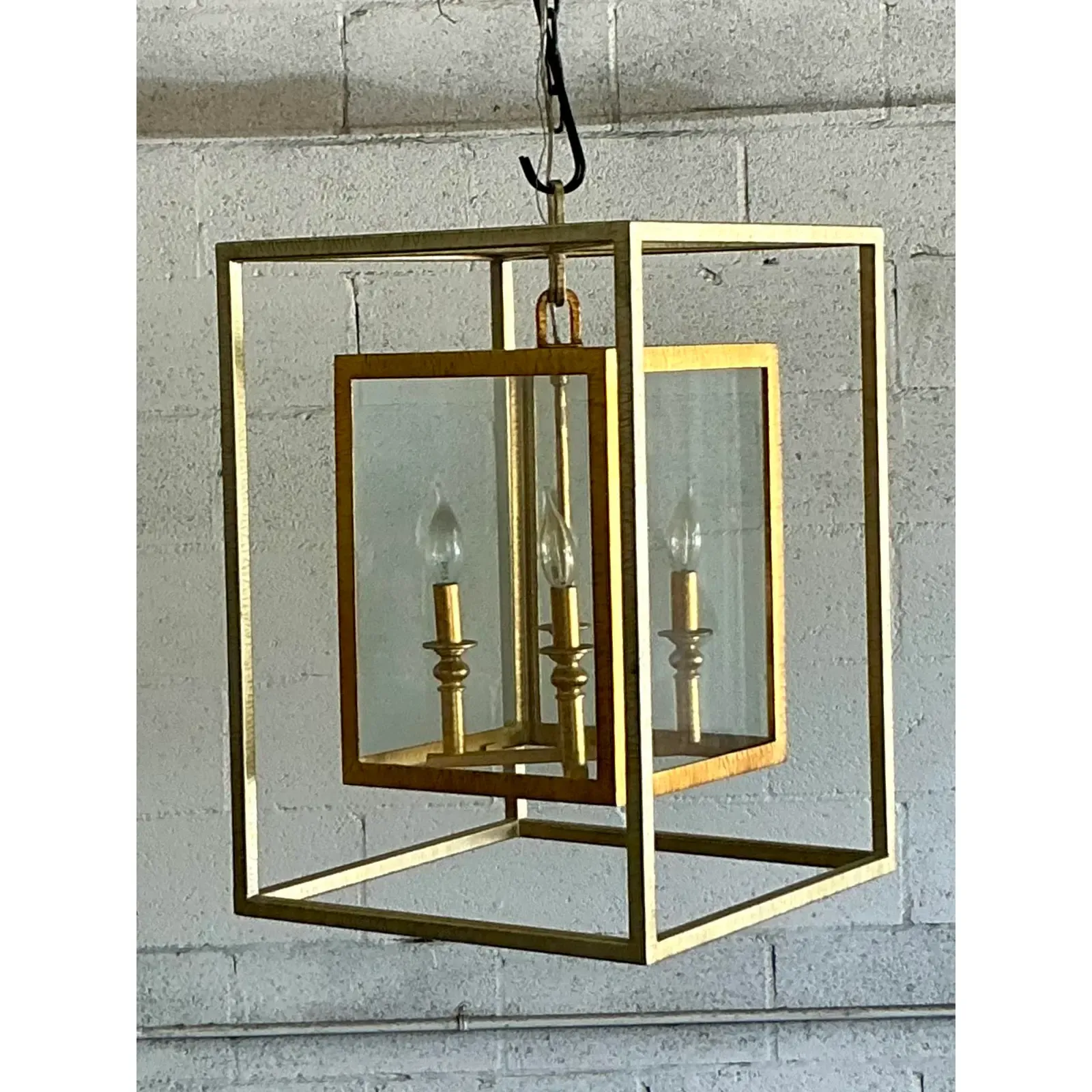 Vintage Contemporary Double Frame Lantern - Top view