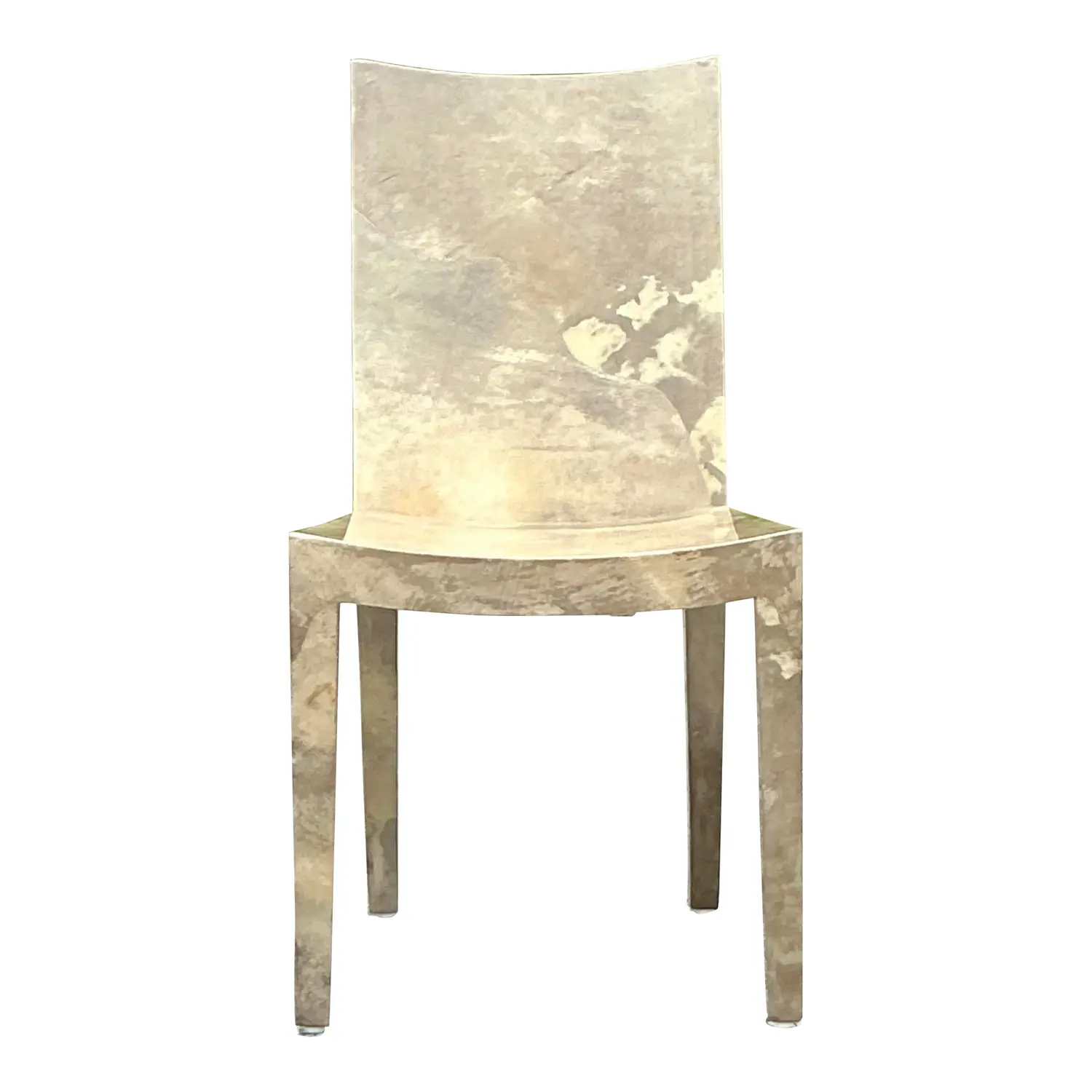Vintage Contemporary Lacquered Goatskin “jmf” Chair After Karl Springer