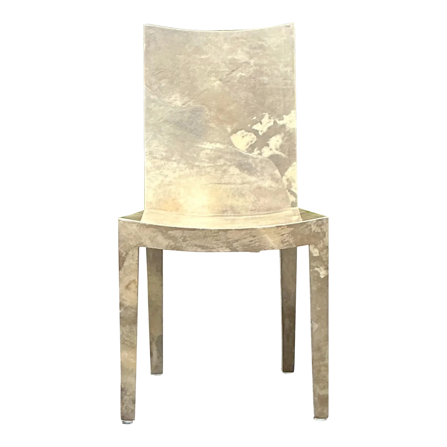 Vintage Contemporary Lacquered Goatskin “jmf” Chair After Karl Springer - Detail view
