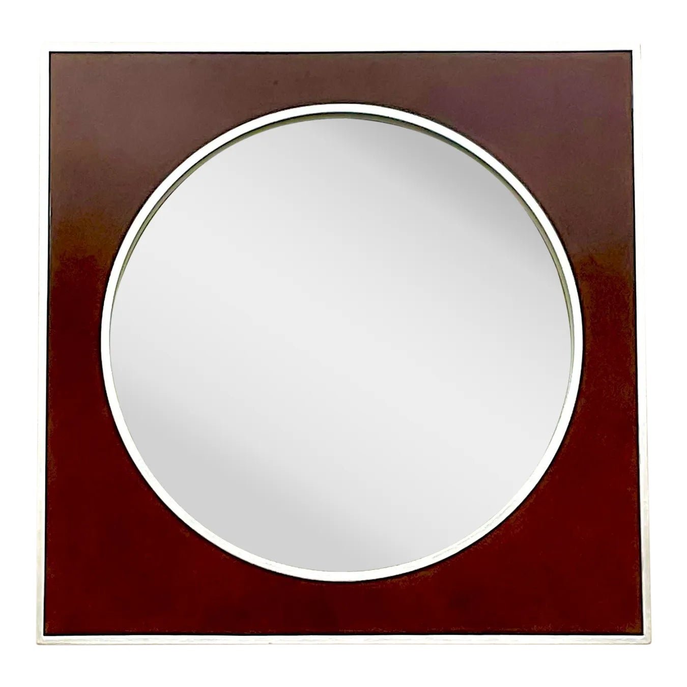 Vintage Contemporary Majestic Company Brushed Chrome Circle Mirror