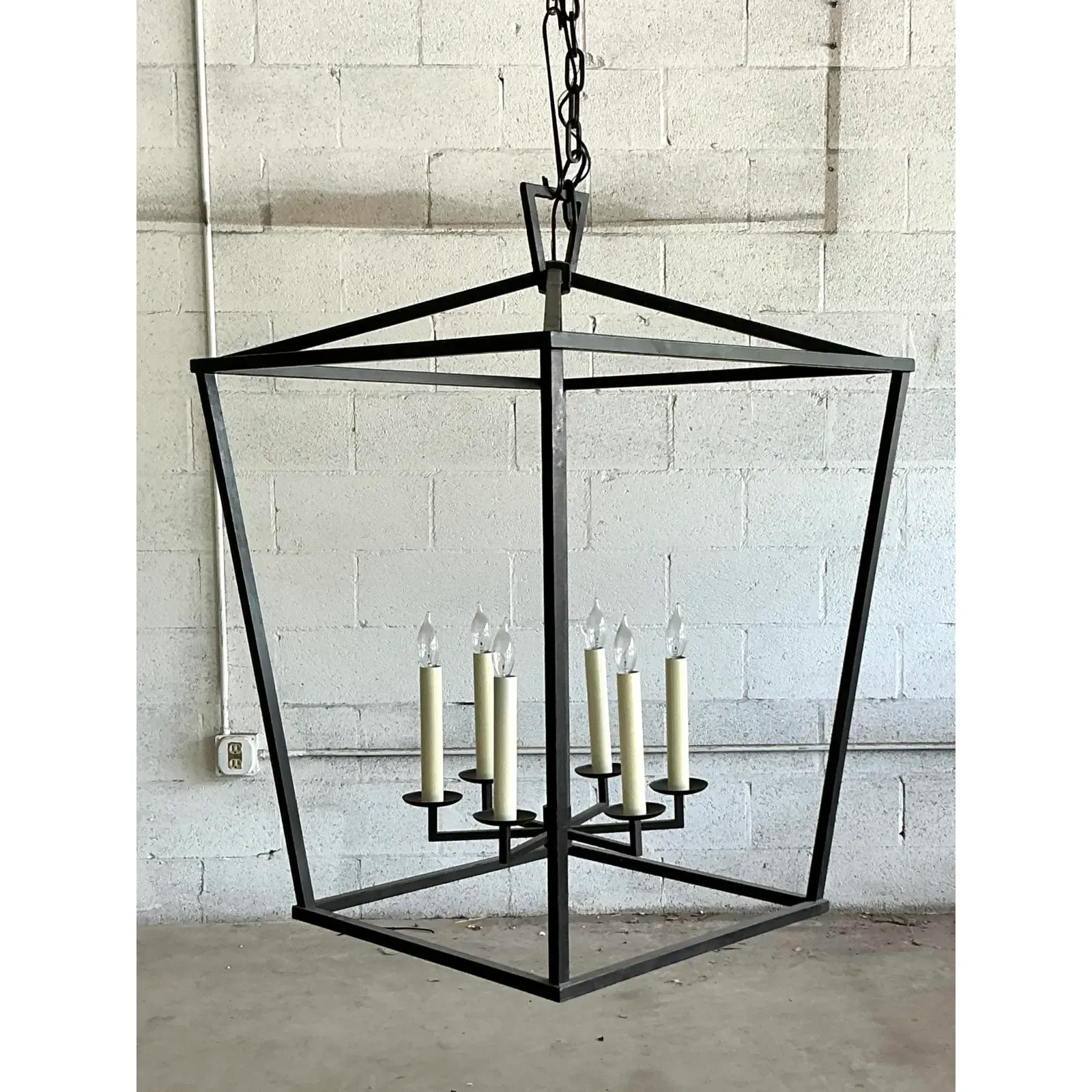 Vintage Contemporary Monumental Frame Lantern - Top view