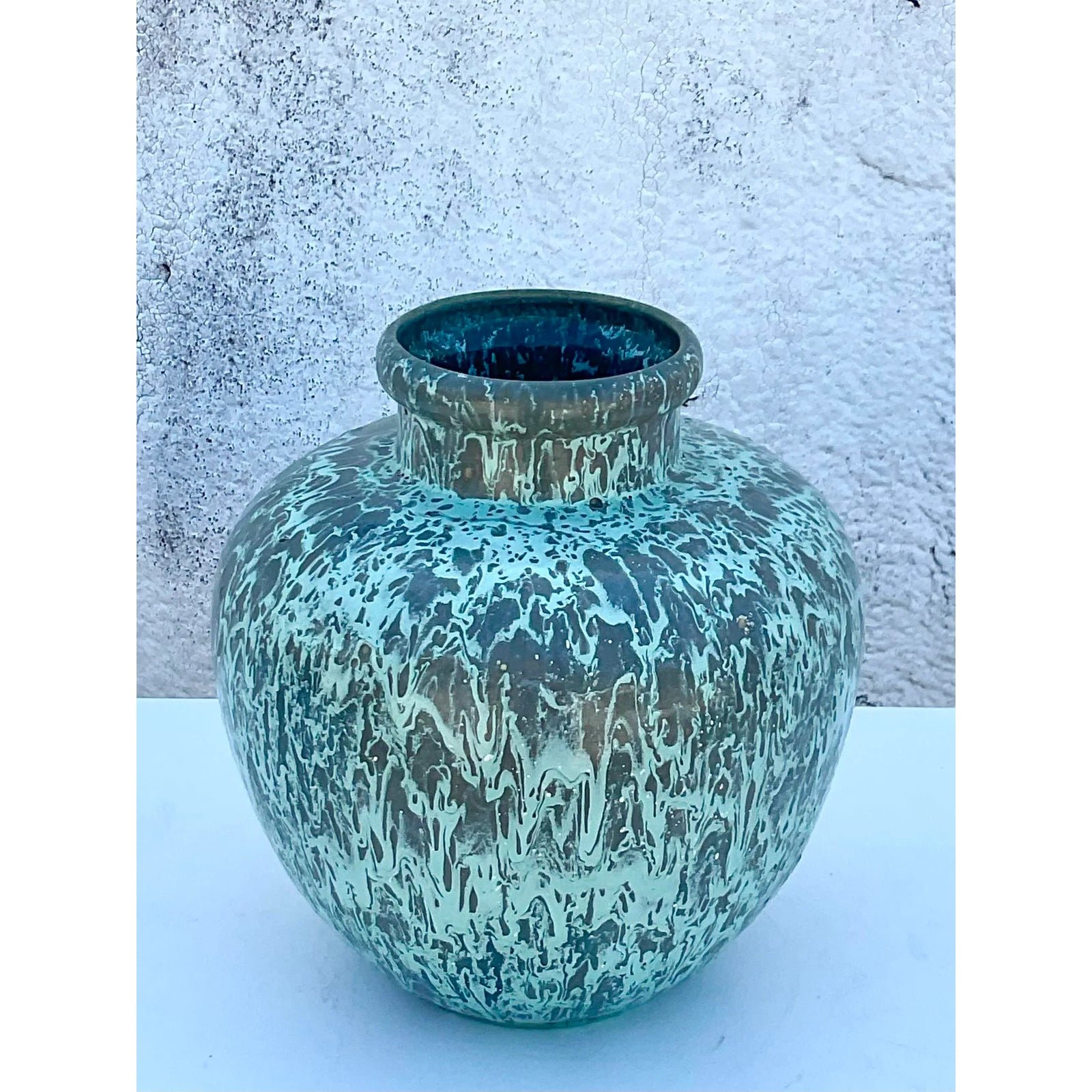 Vintage Contemporary Splatter Urn - Back view