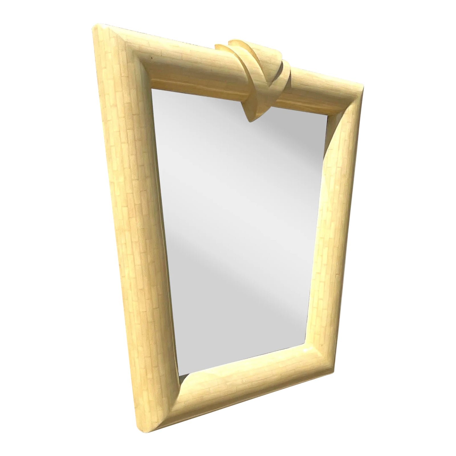 Vintage Contemporary Tessellated Bone Mirror