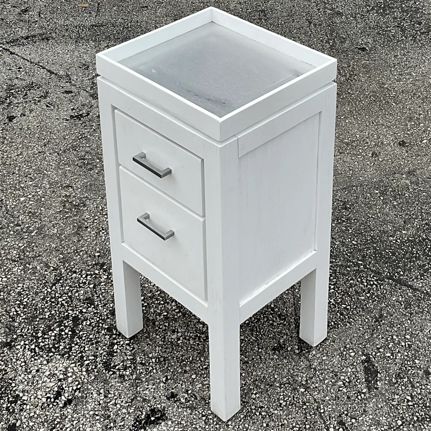 Vintage Contemporary Waterworks Side Table - Top view