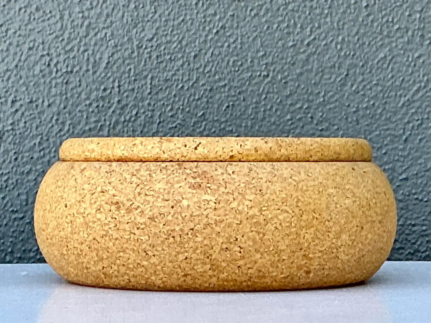 Vintage Cork Lidded Box - Back view