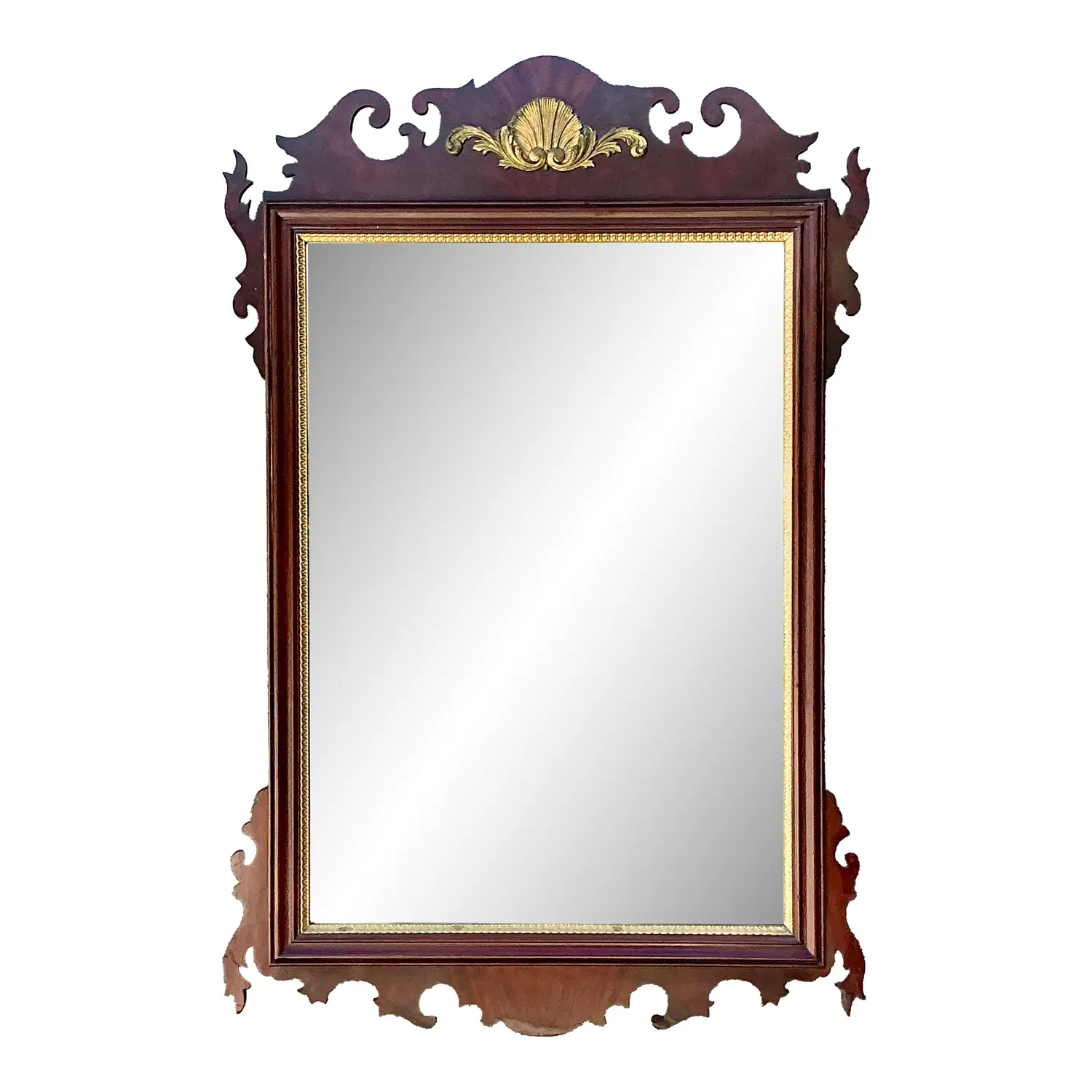 Vintage Councill Chippendale Clam Shell Mirror