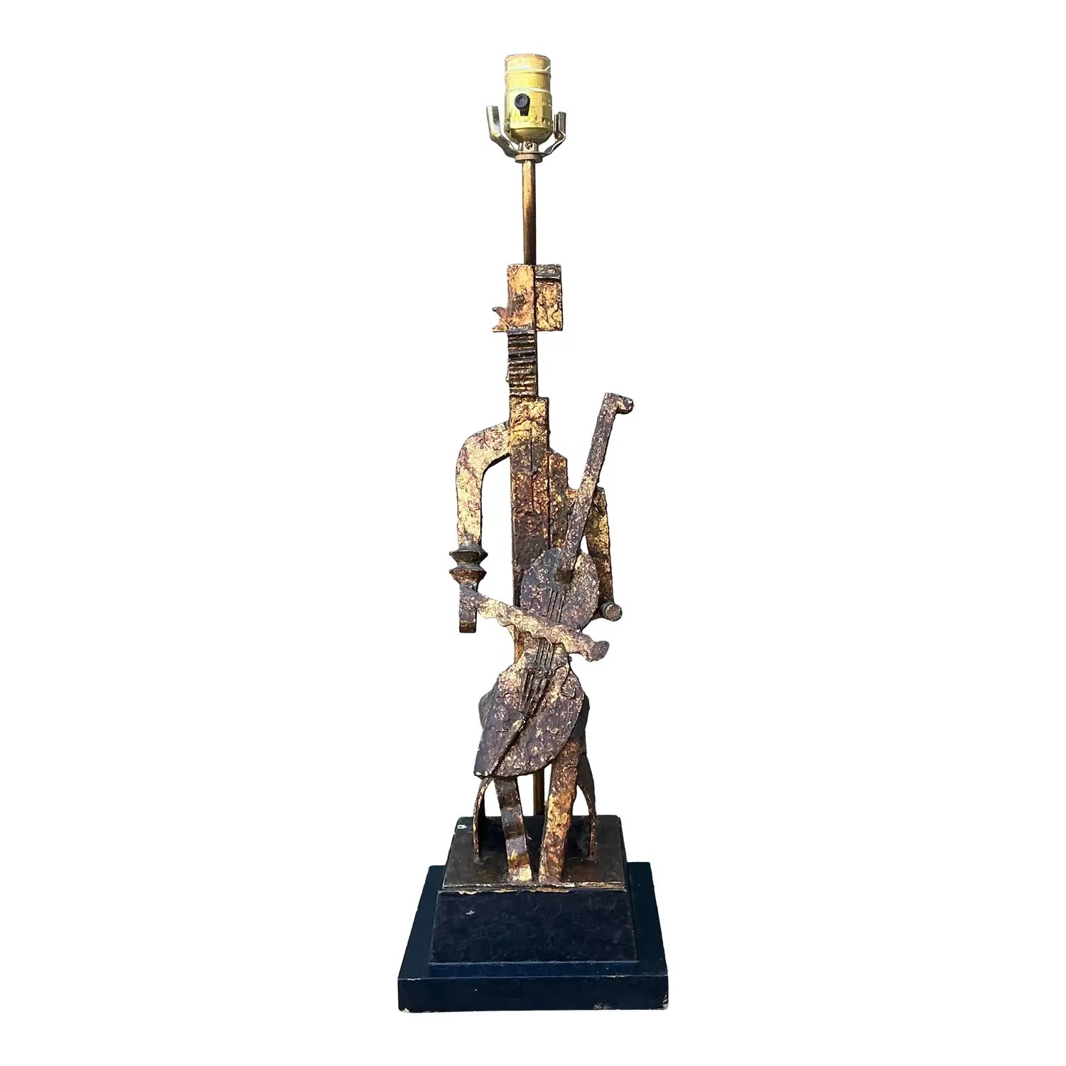 Vintage Cubist Figural Lamp
