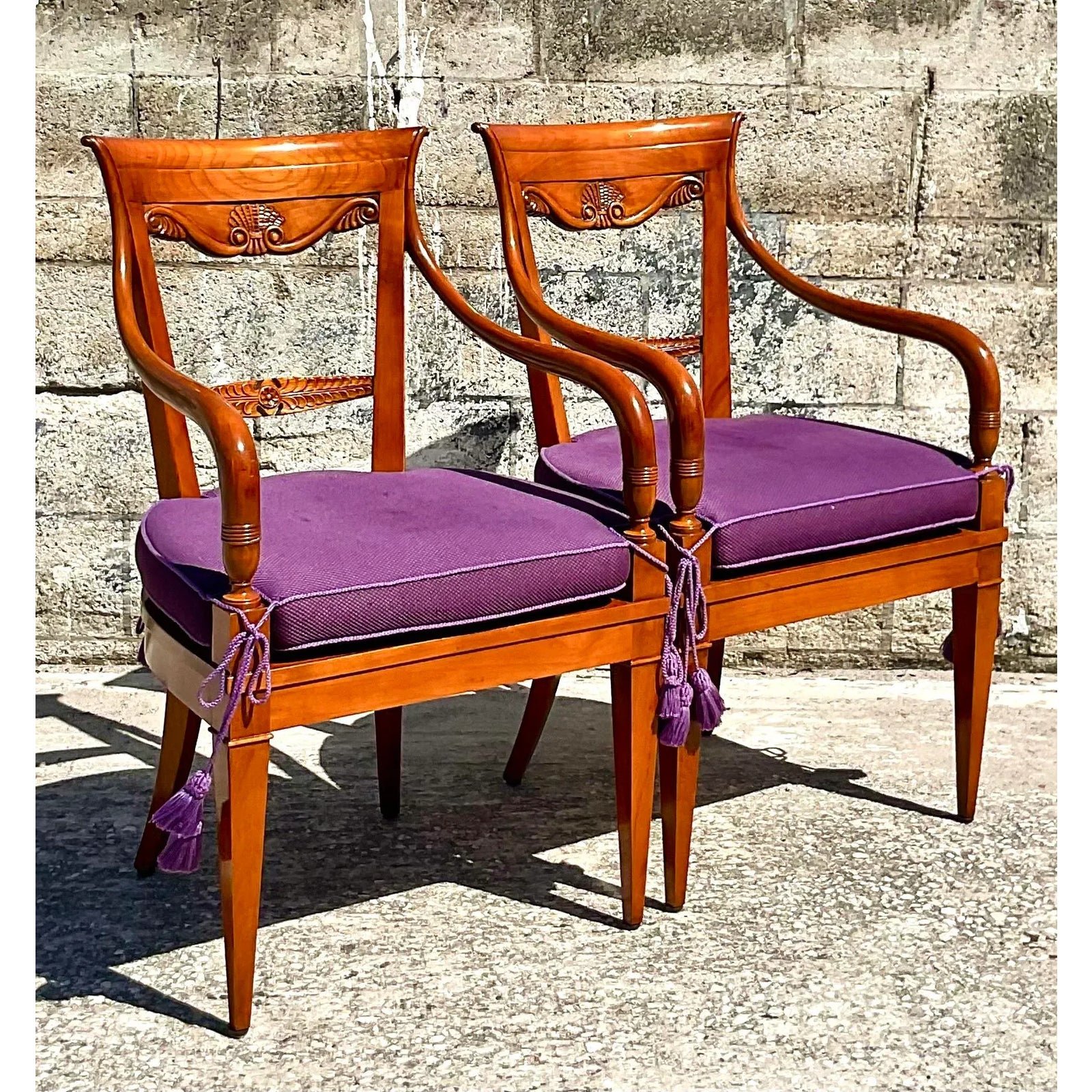 Vintage Custom Built Kps Group Arm Chairs - a Pair - Top view
