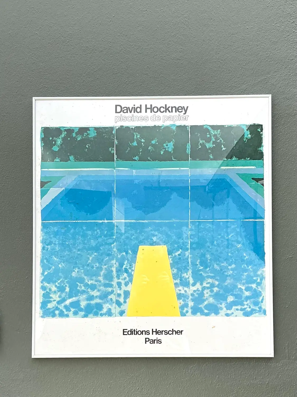 Vintage David Hockney Gallery Show Poster - Detail view