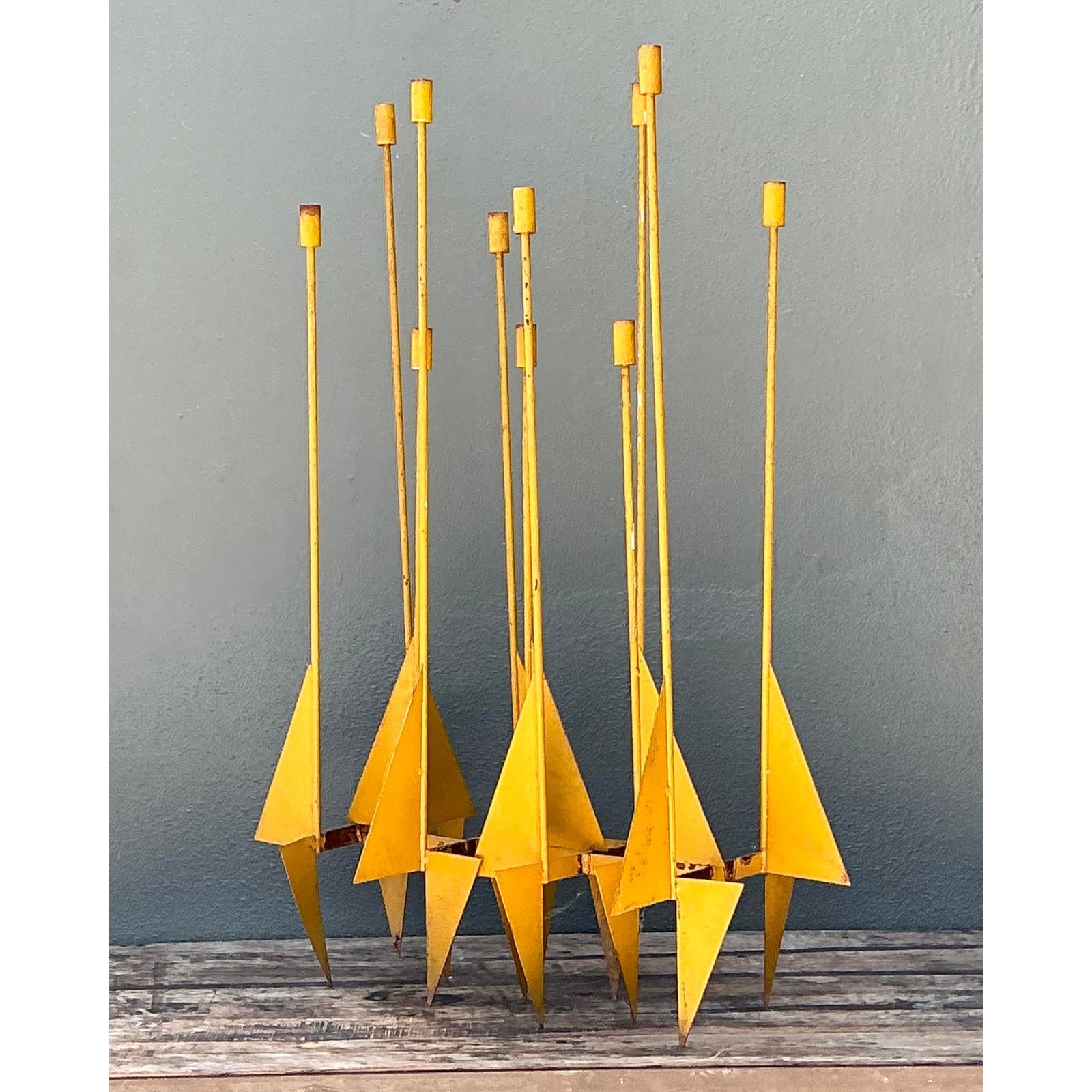Vintage Don Dumm Modernist Candelabra - Back view