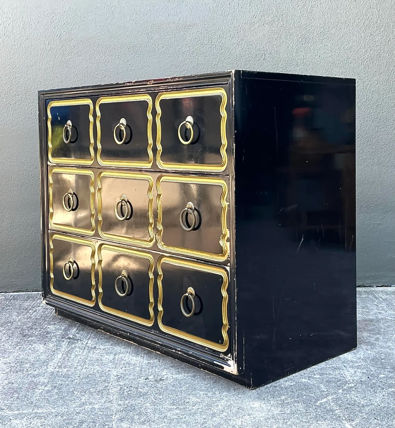 Vintage Dorothy Draper “Espana” Chest of Drawers - Back view