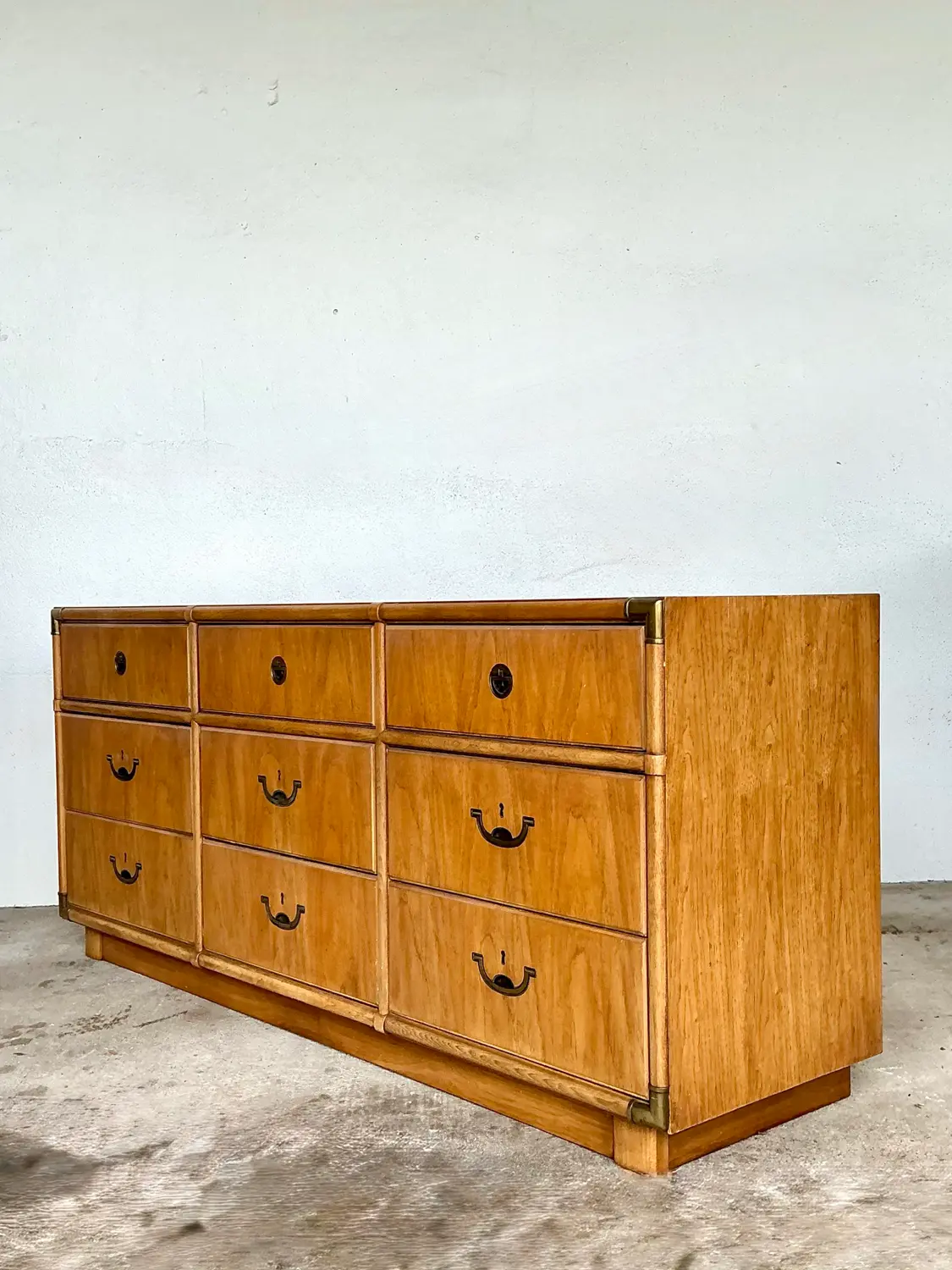 Vintage Drexel Campaign Dresser - Top view