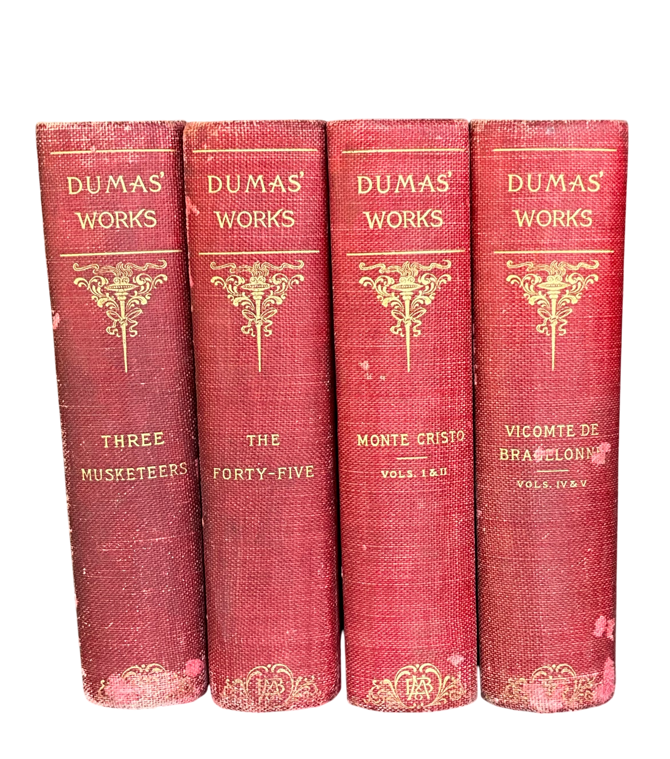 Vintage Dumas' Works- Set of 4 - Top view