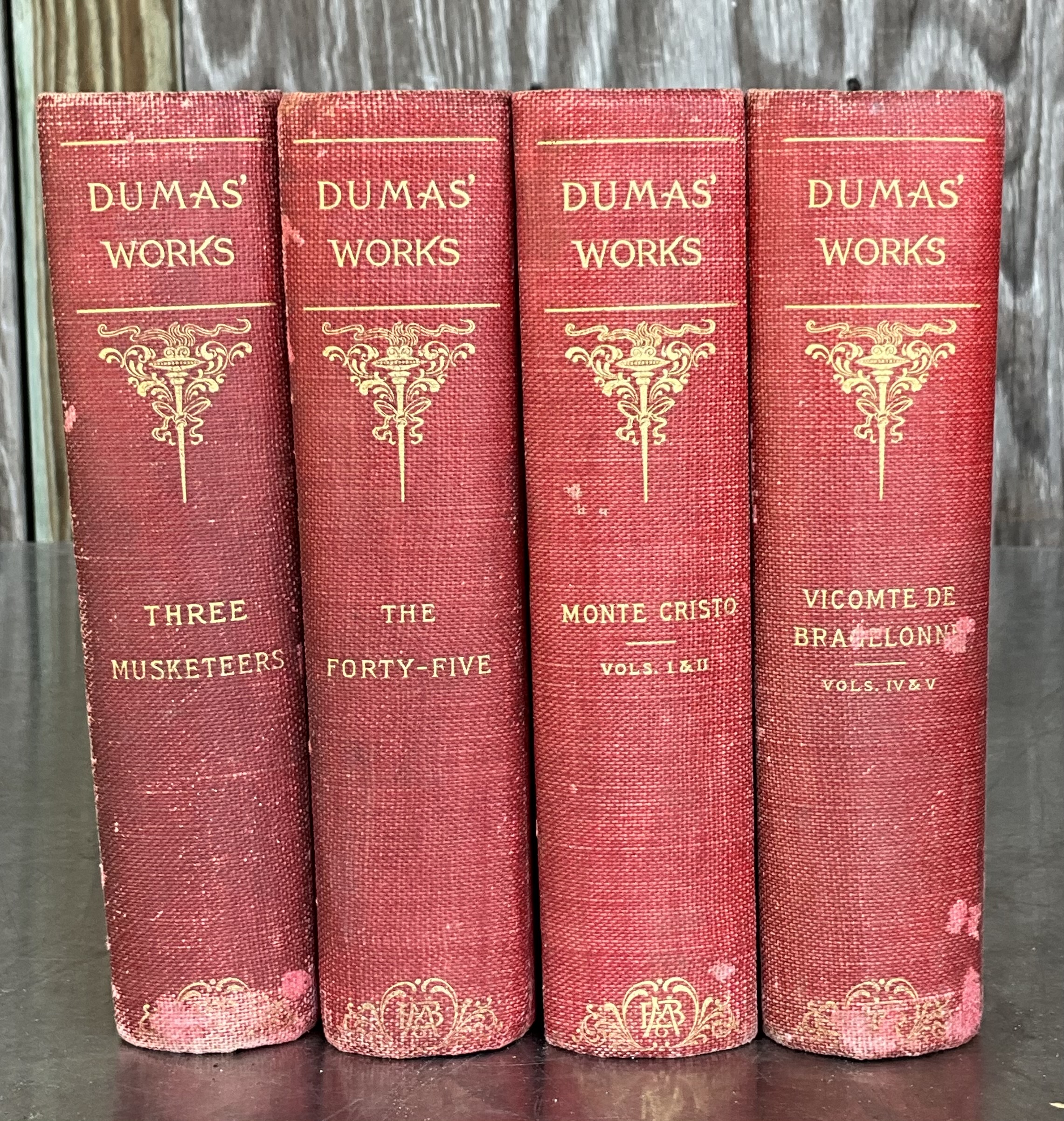 Vintage Dumas' Works- Set of 4 - Side view