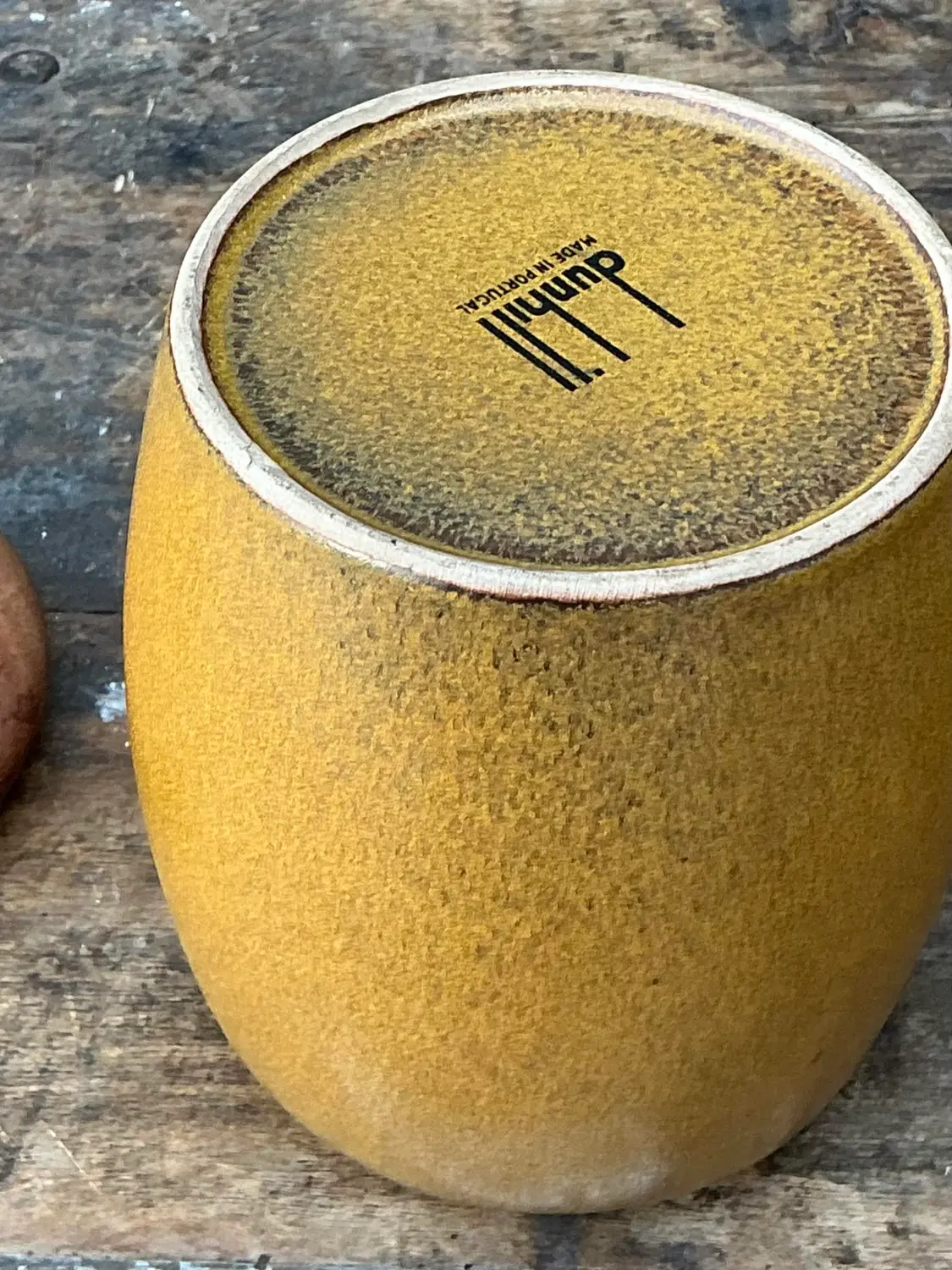 Vintage Dunhill Lidded Ceramic Tobacco Jar - Back view