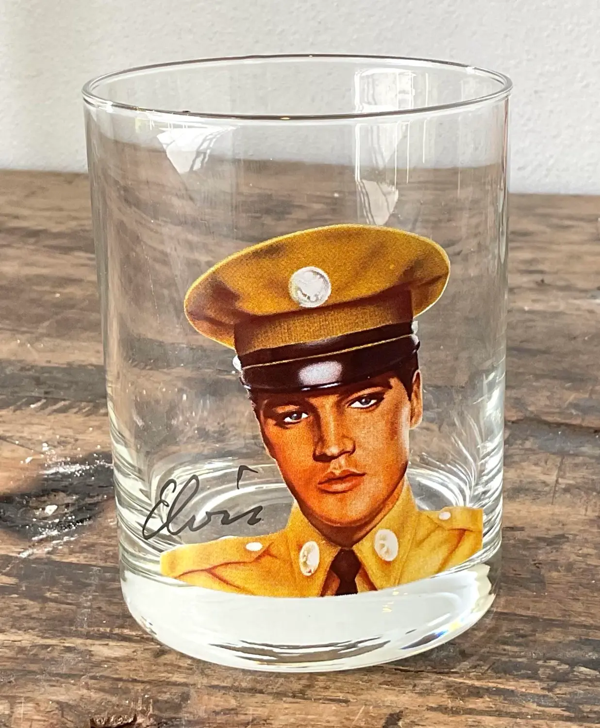 Vintage Elvis Movie Characters Lowball Glasses - Set of 4 - Back view