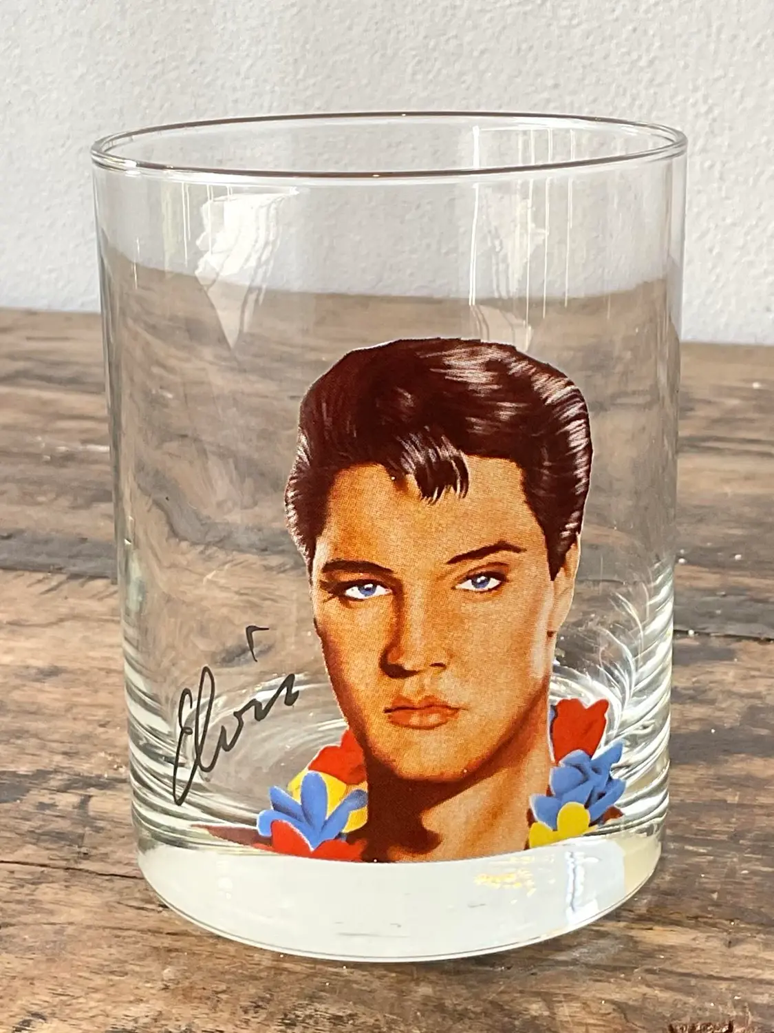 Vintage Elvis Movie Characters Lowball Glasses - Set of 4 - Top view