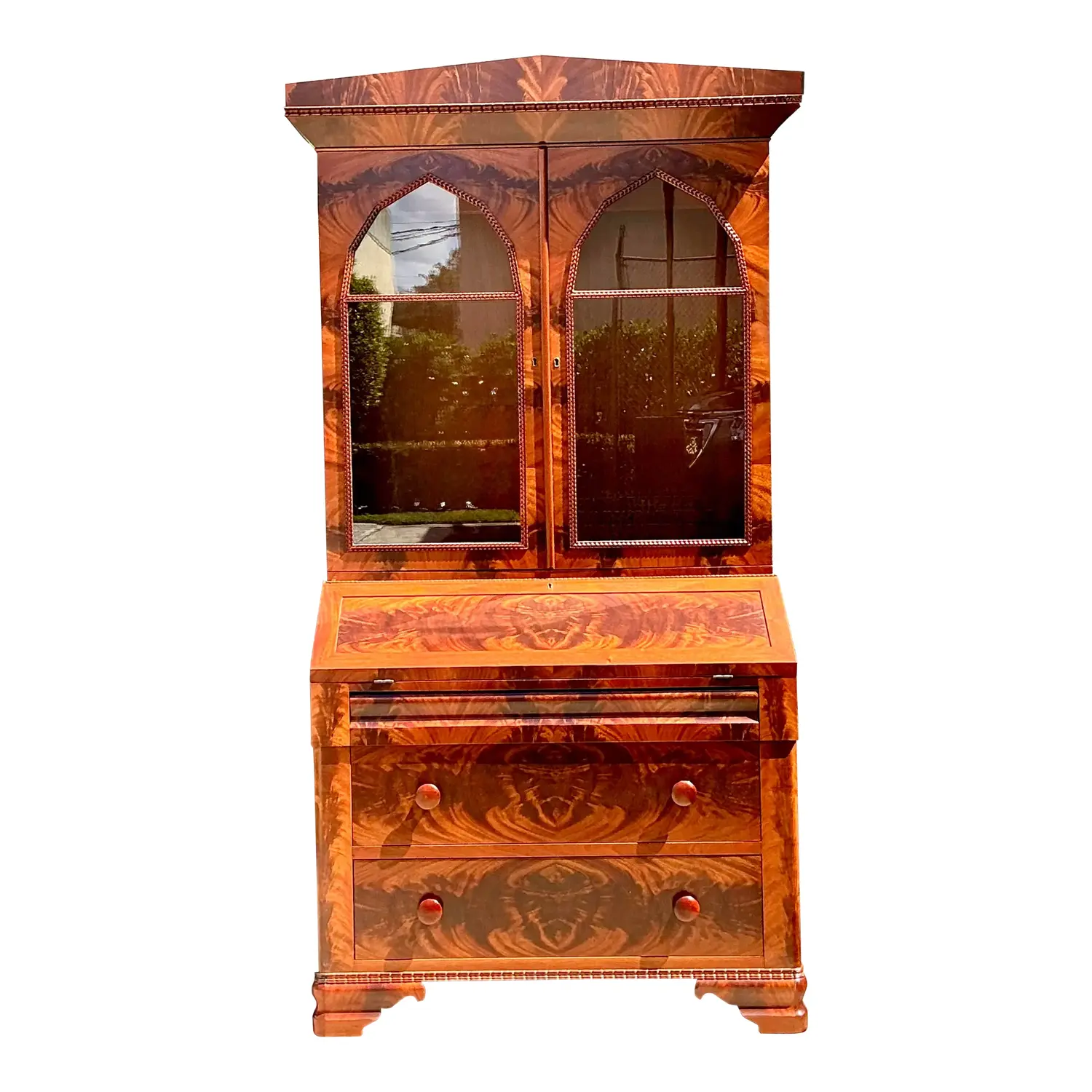 Vintage Empire Drop Front Secretary Desk