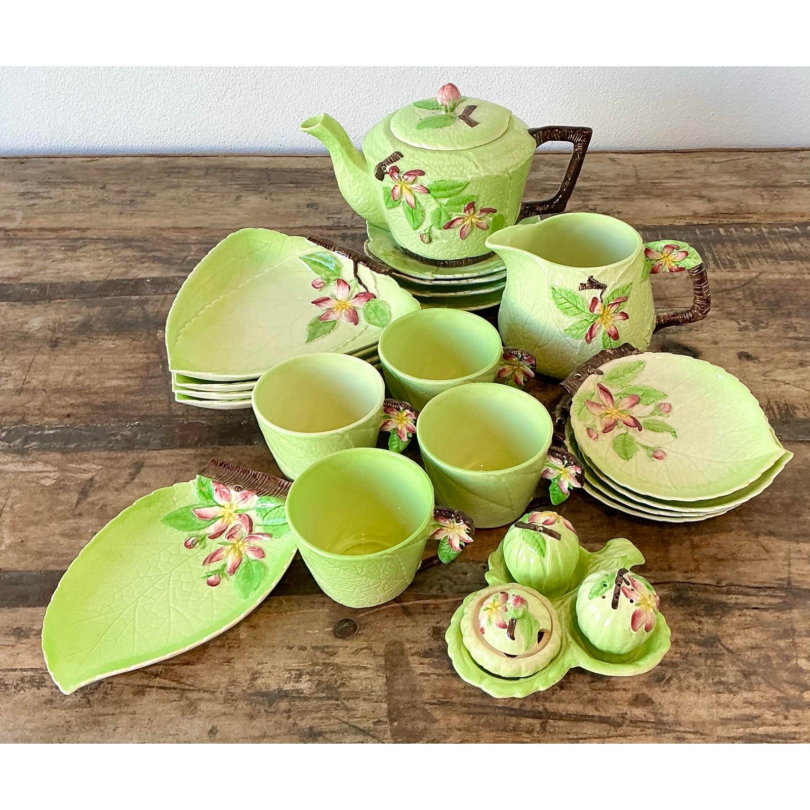 Vintage English Carlton Ware Luncheon China - Set of 20 - Side view