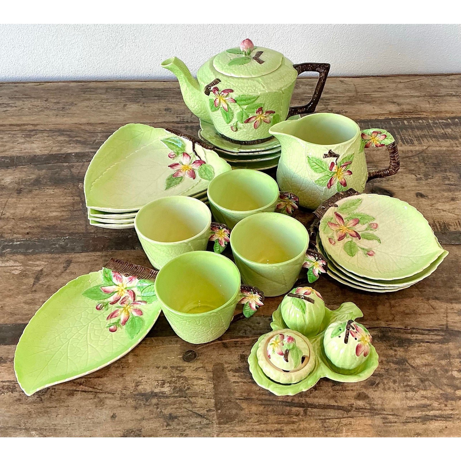 Vintage English Carlton Ware Luncheon China - Set of 20 - Top view