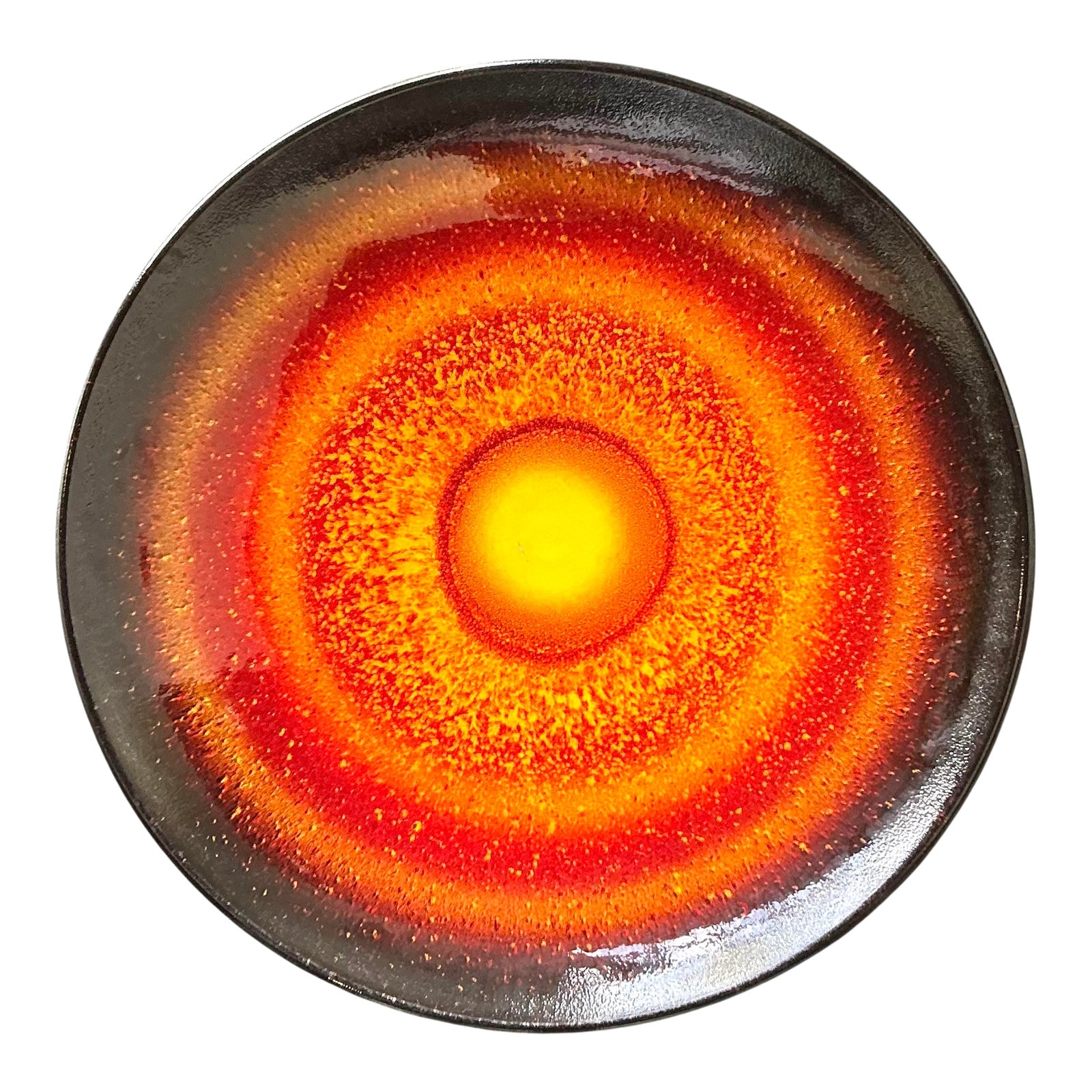 Vintage English Poole Glazed Ceramic Platter