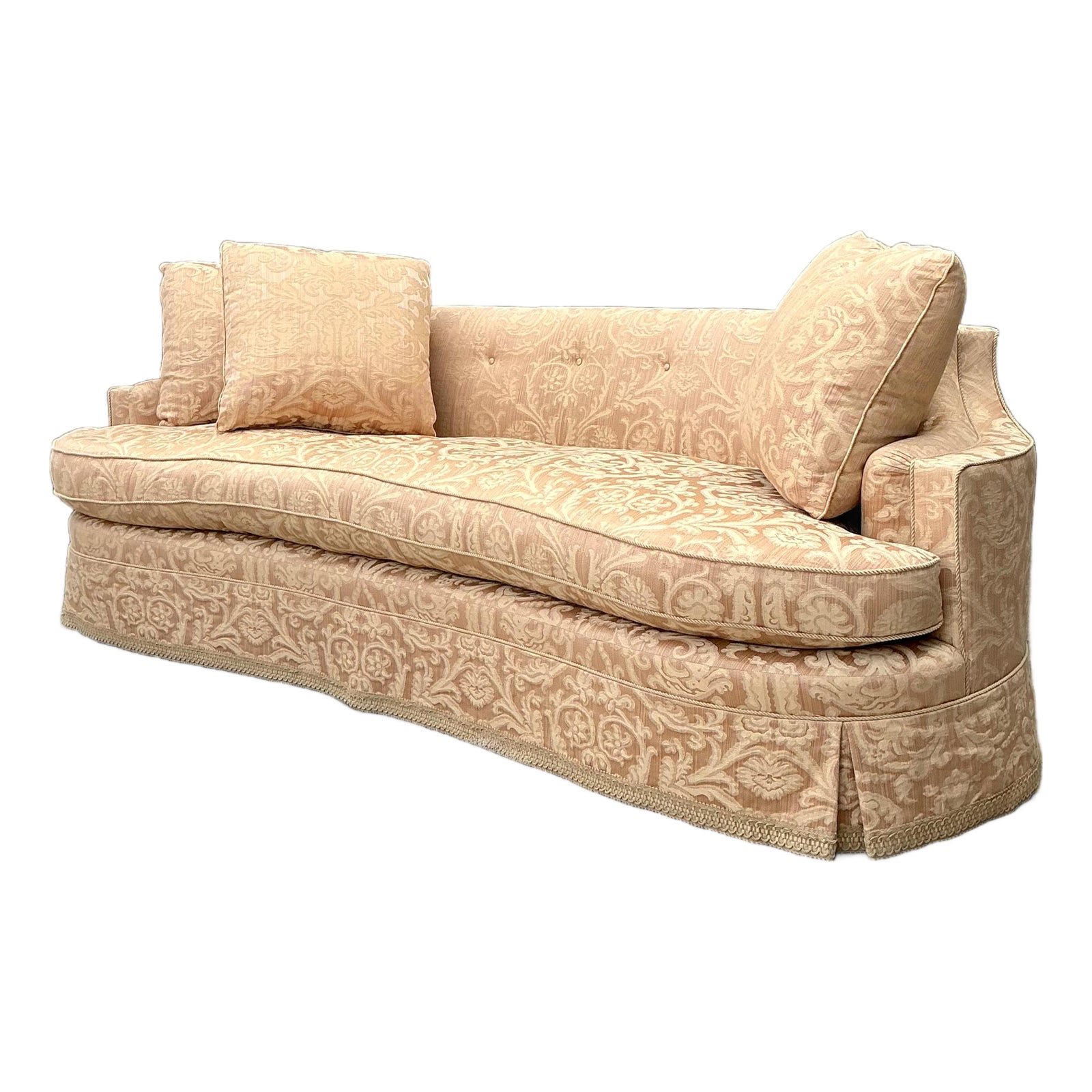 Vintage Ferguson Copeland Damask Sofa