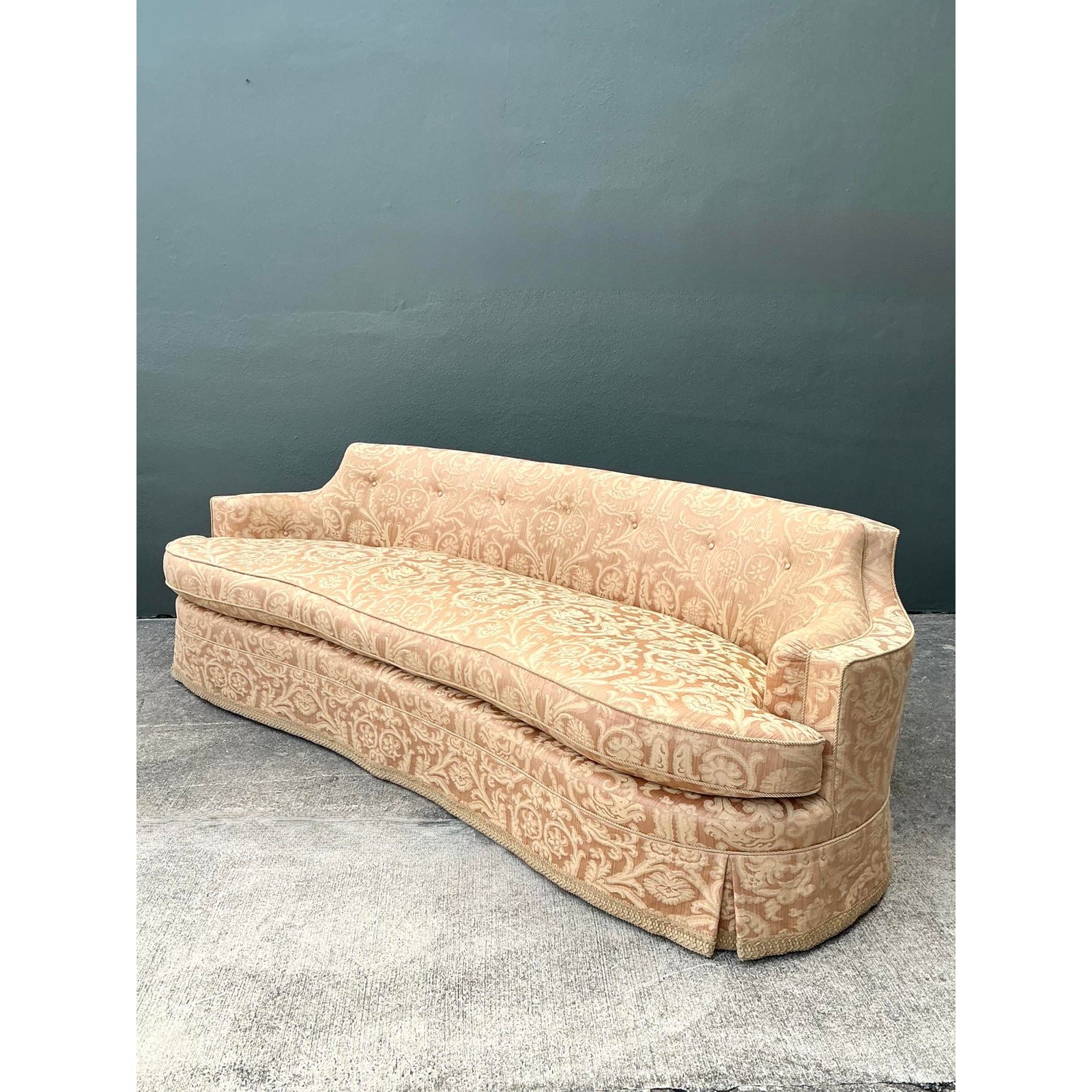 Vintage Ferguson Copeland Damask Sofa - Detail view