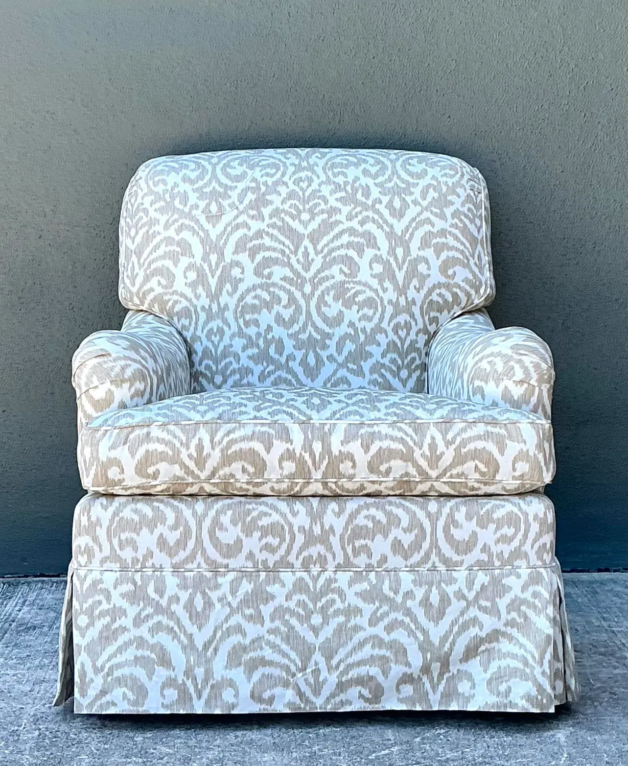 Vintage Fleur De Lys Lounge Chair - Side view