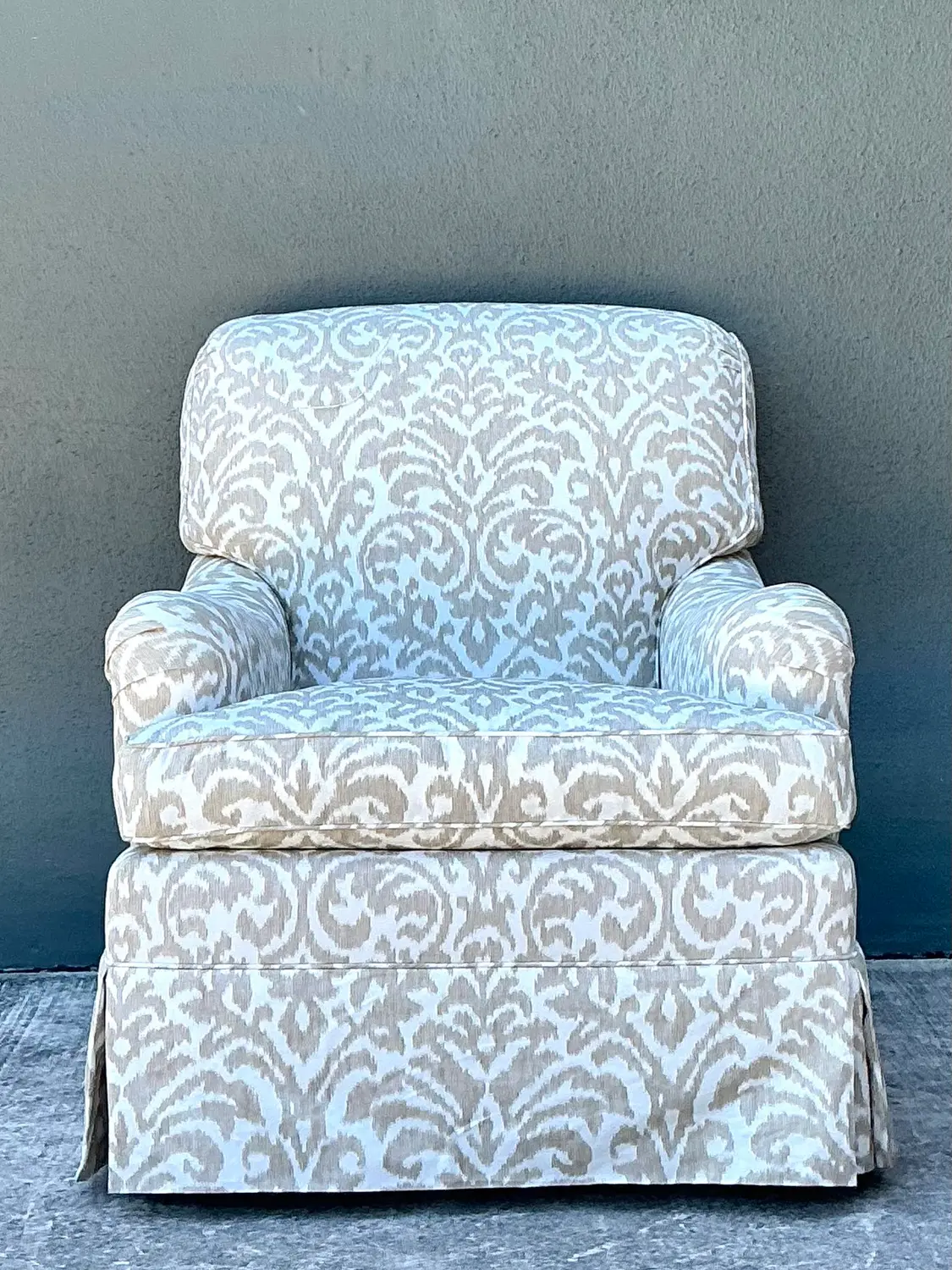 Vintage Fleur De Lys Lounge Chair - Top view