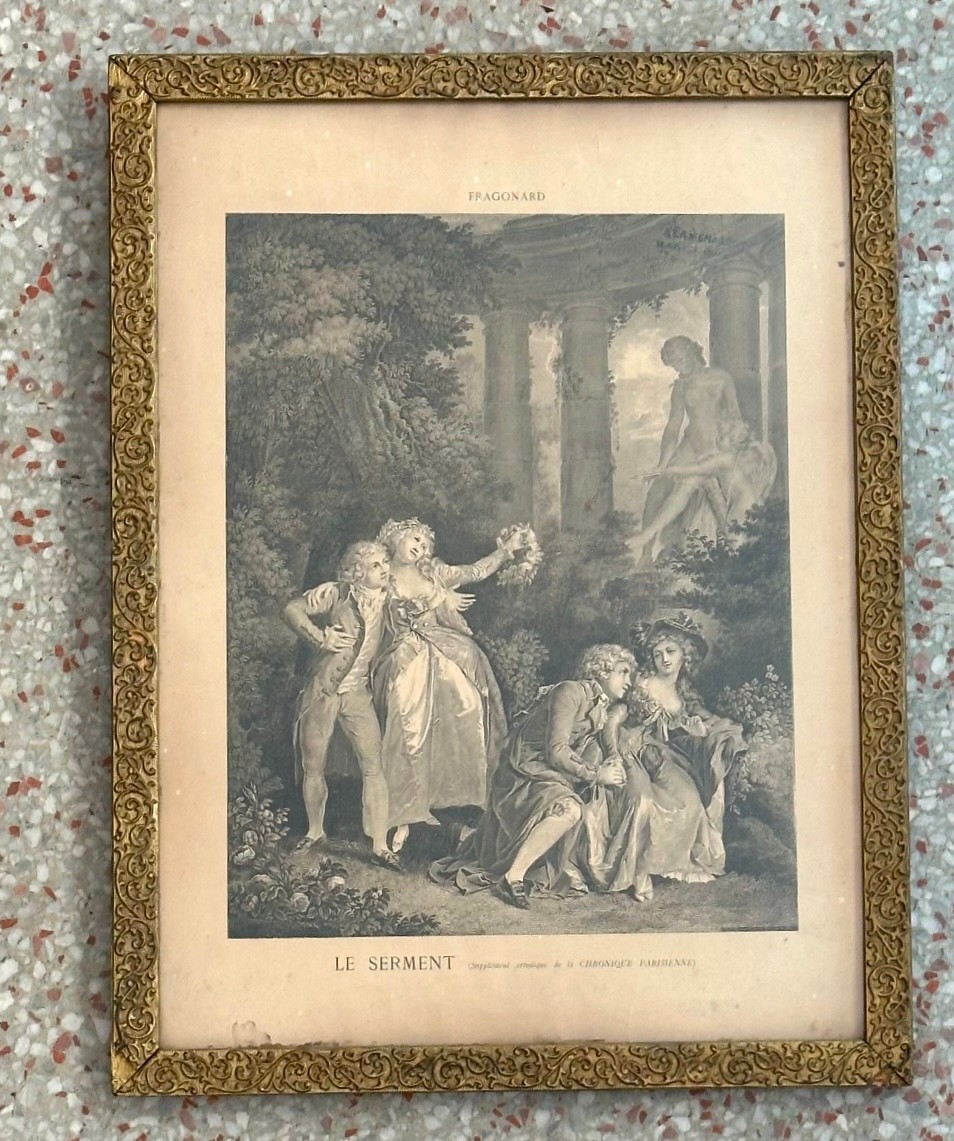 Vintage Framed Charles Clement Bervic Prints - a Pair - Detail view
