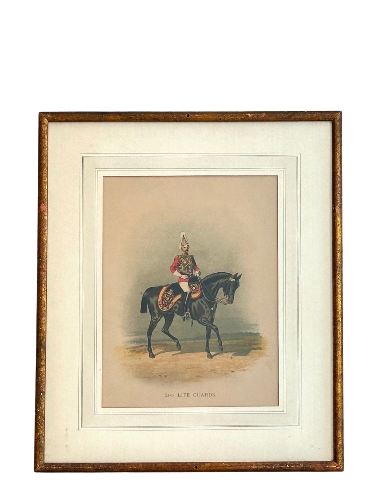 Vintage Framed Henry Martens Print '2nd Life Guards'