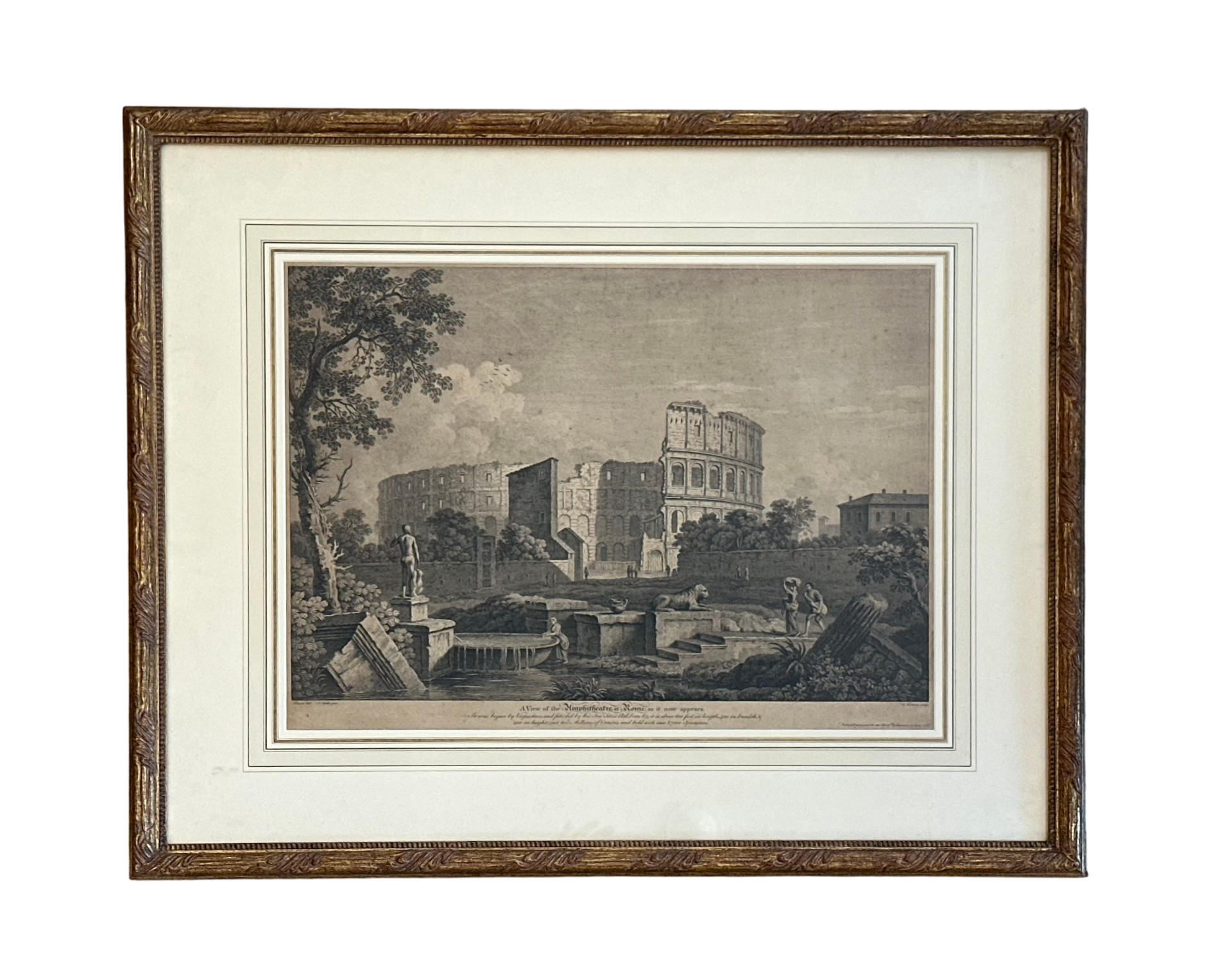 Vintage Framed Print of the Colosseum