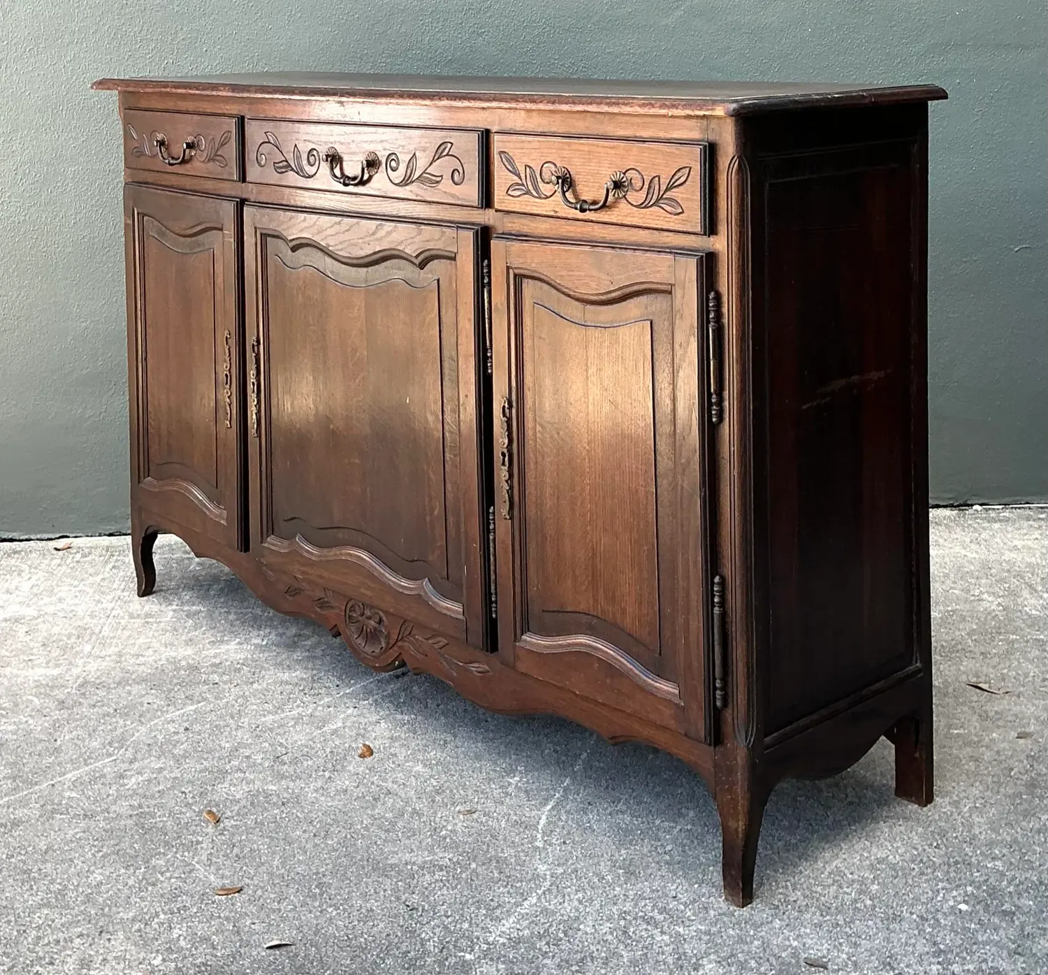 Vintage French Carved Sideboard - Back view