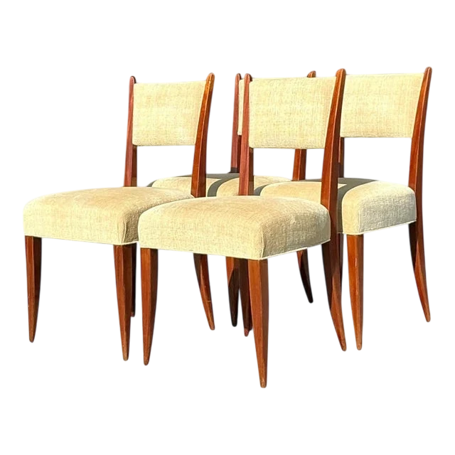 Vintage French Deco Dining Chairs - Set of 4 - Detail view