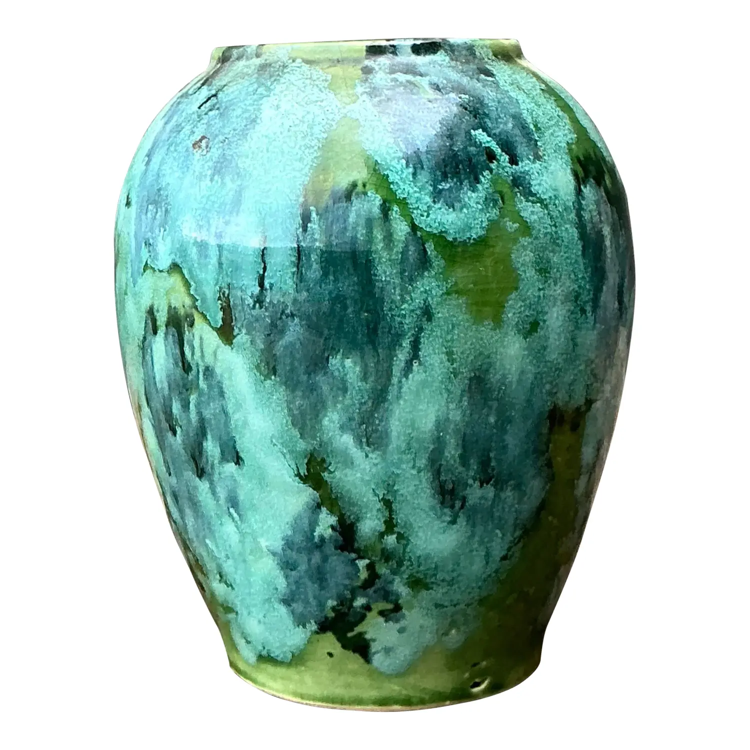 Vintage French Drip Glaze Vase