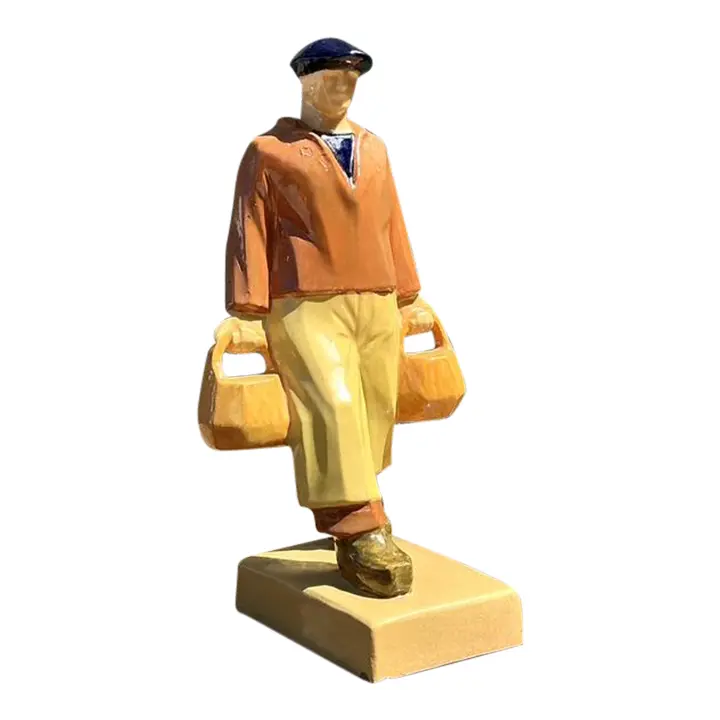 Vintage French Emile Just Bachelet for Henriot Ceramic Fisherman
