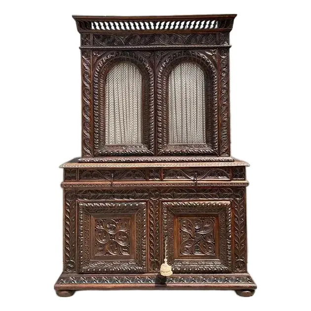 Vintage French Hand Carved Cabinet