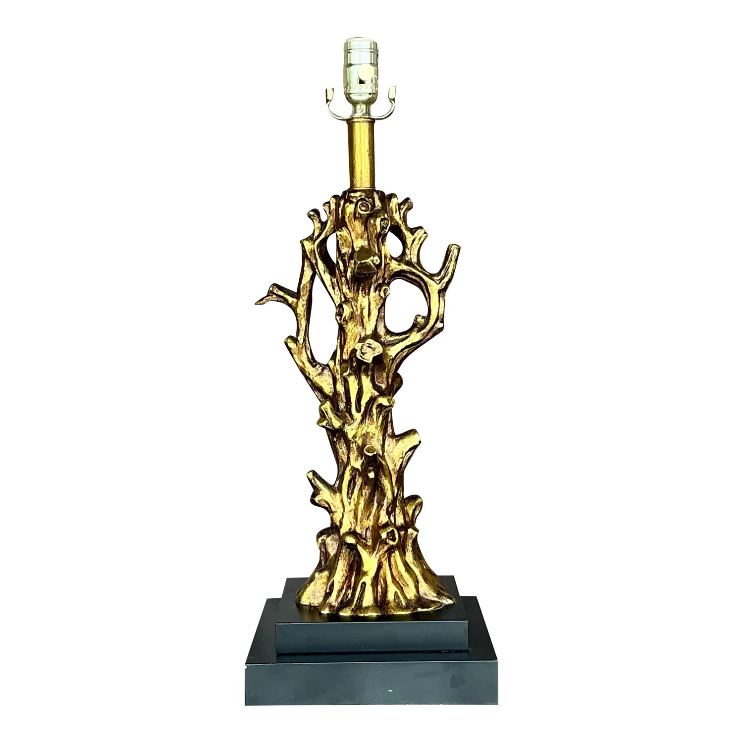 Vintage Gilt Coral Branch Lamp