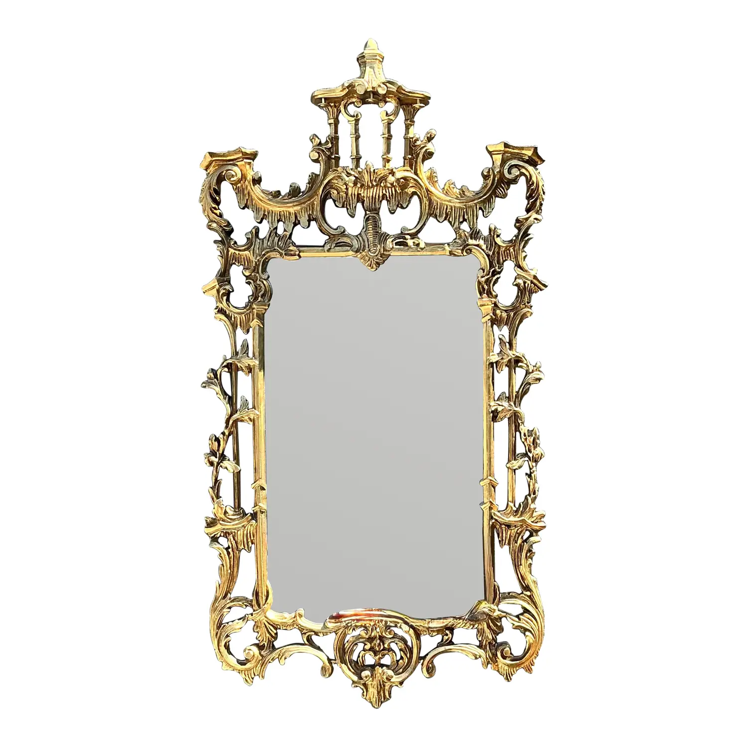 Vintage Gilt Pagoda Mirror