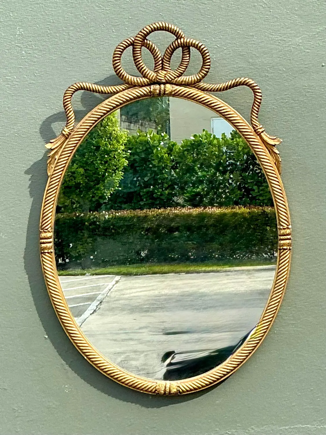 Vintage Gilt Rope and Tassle Mirror - Detail view