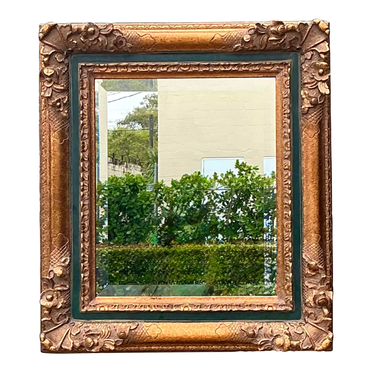 Vintage Gilt Tipped Beveled Mirror