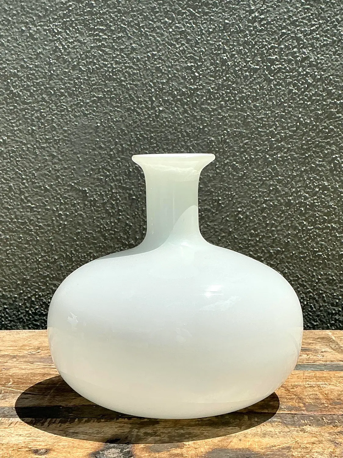 Vintage Glass Long Neck Bottle - Detail view