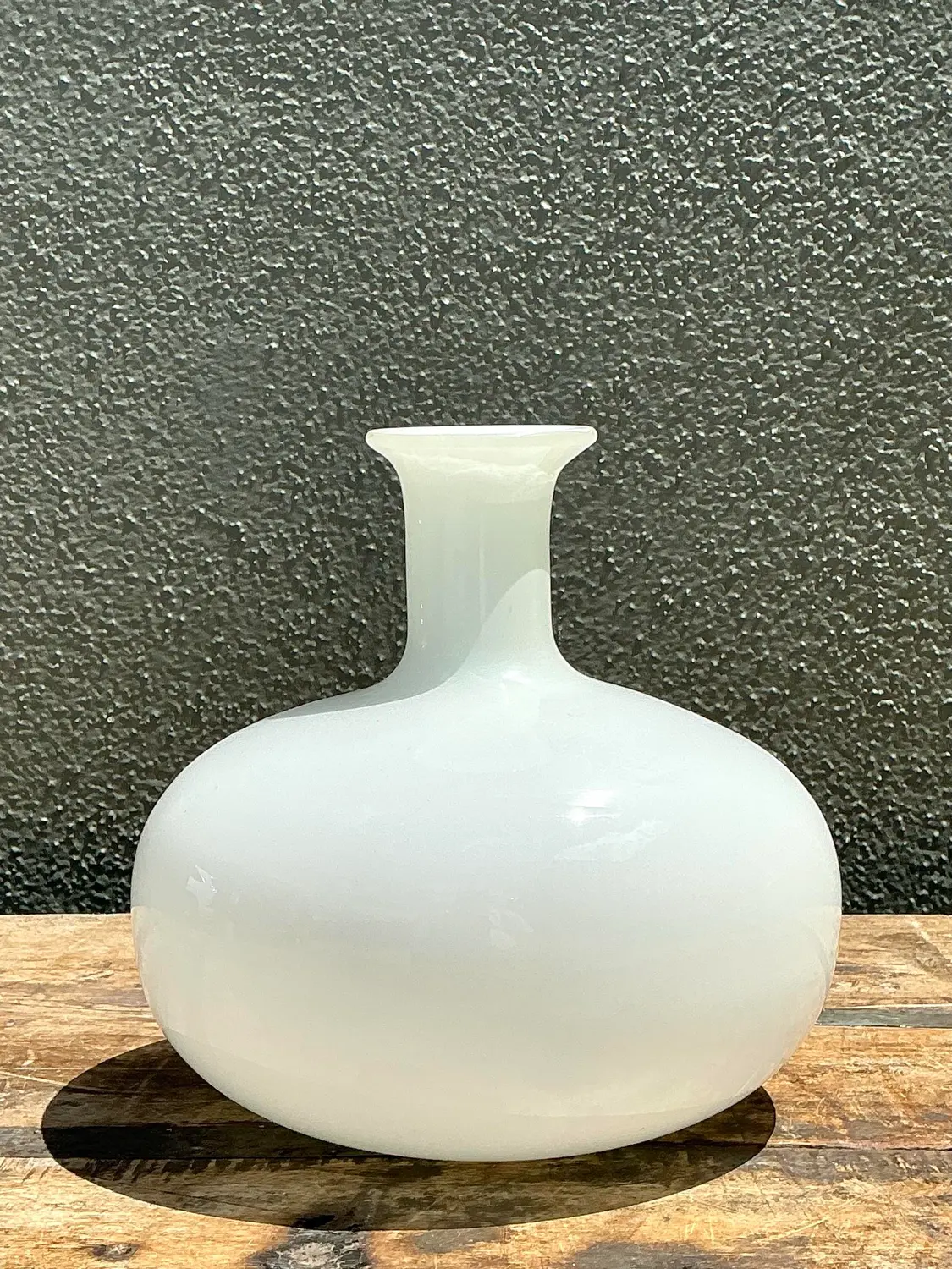 Vintage Glass Long Neck Bottle - Top view
