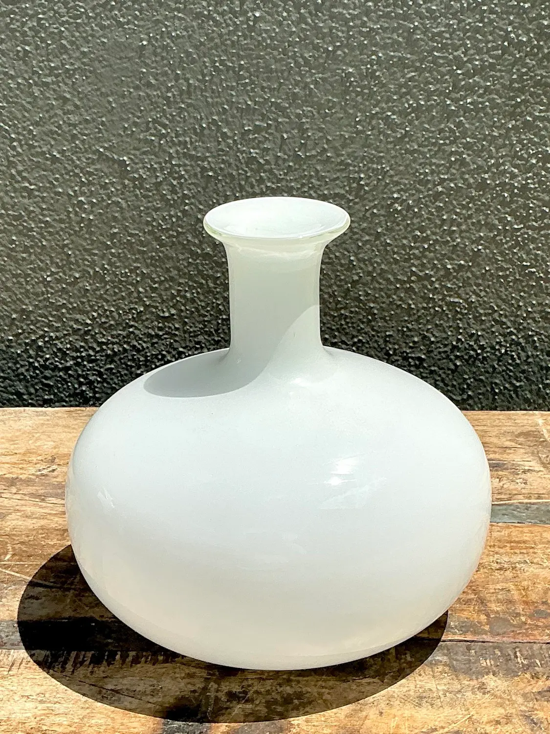 Vintage Glass Long Neck Bottle - Back view